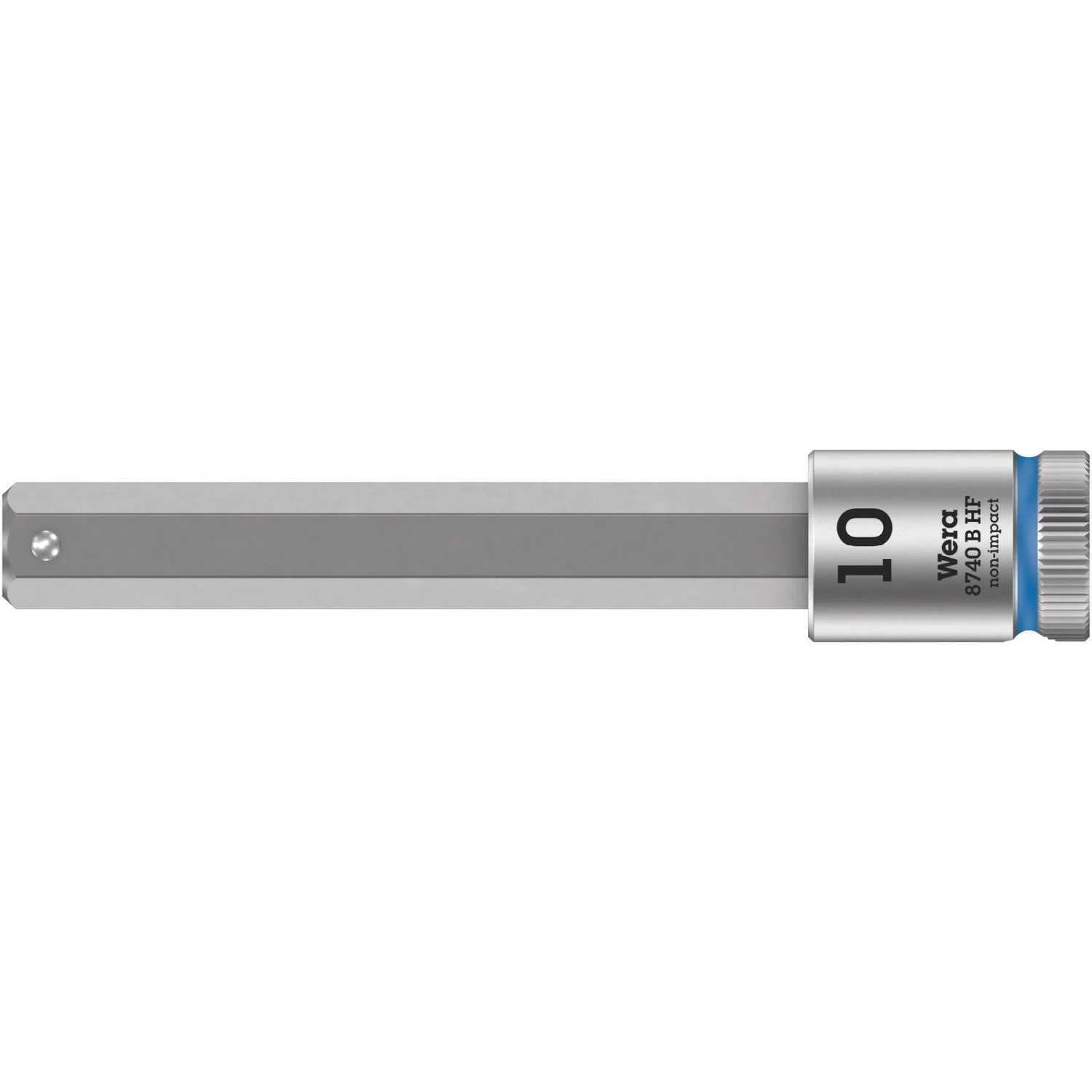 Wera 8740 B Hf Zyklop Bit Socket With Holding Function, 3/8-in. Drive, 10x100-mm.