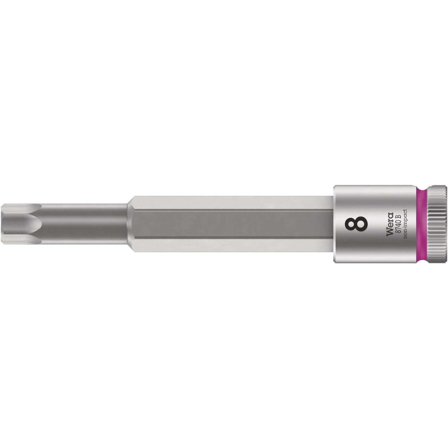 Wera 8740 B Zyklop Bit Socket With 3/8-in. Drive, With Extra Slim Profile Area, 8x100-mm.