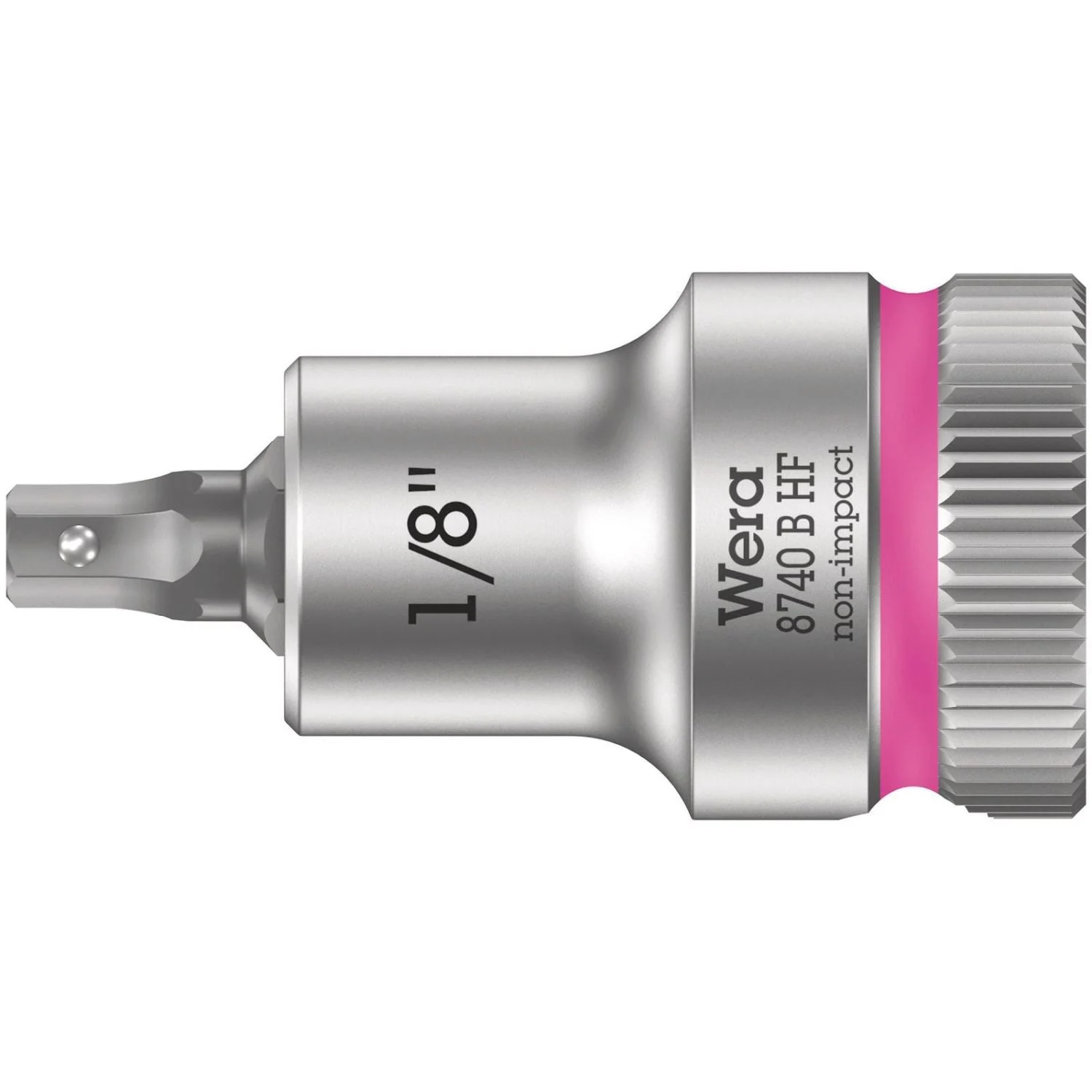 Wera 8740 B Hf Zyklop Bit Socket With Holding Function, 3/8-in. Drive, 1/8-in.x35-mm.