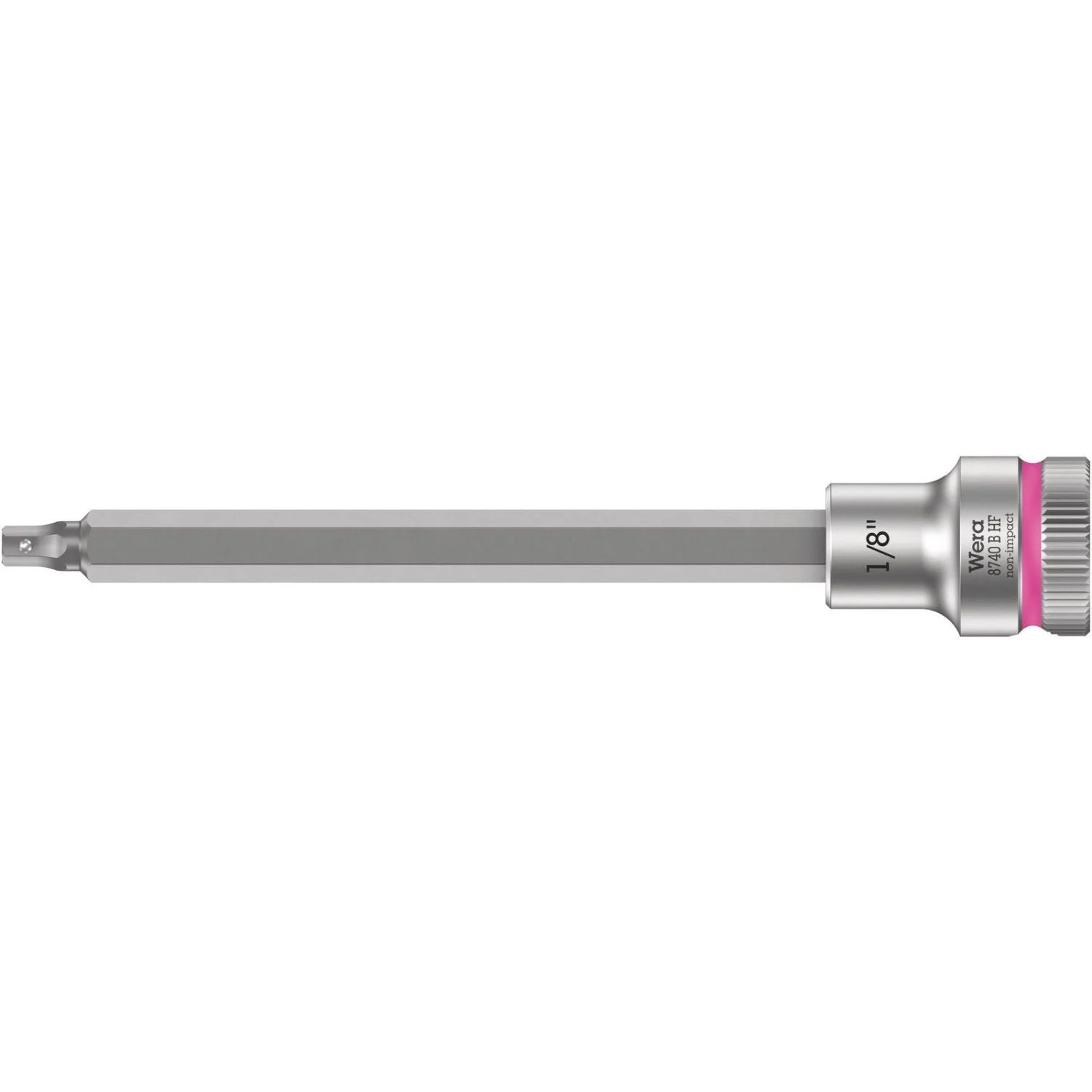 Wera 8740 B Hf Zyklop Bit Socket With Holding Function, 3/8-in. Drive, 1/8-in.x107-mm.
