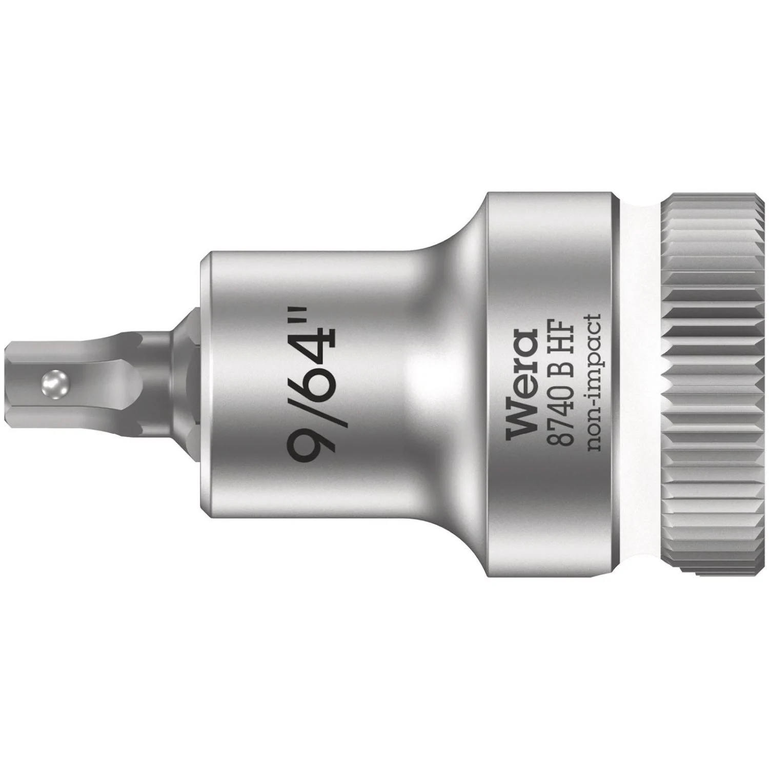 Wera 8740 B Hf Zyklop Bit Socket With Holding Function, 3/8-in. Drive, 9/64-in.x35-mm.