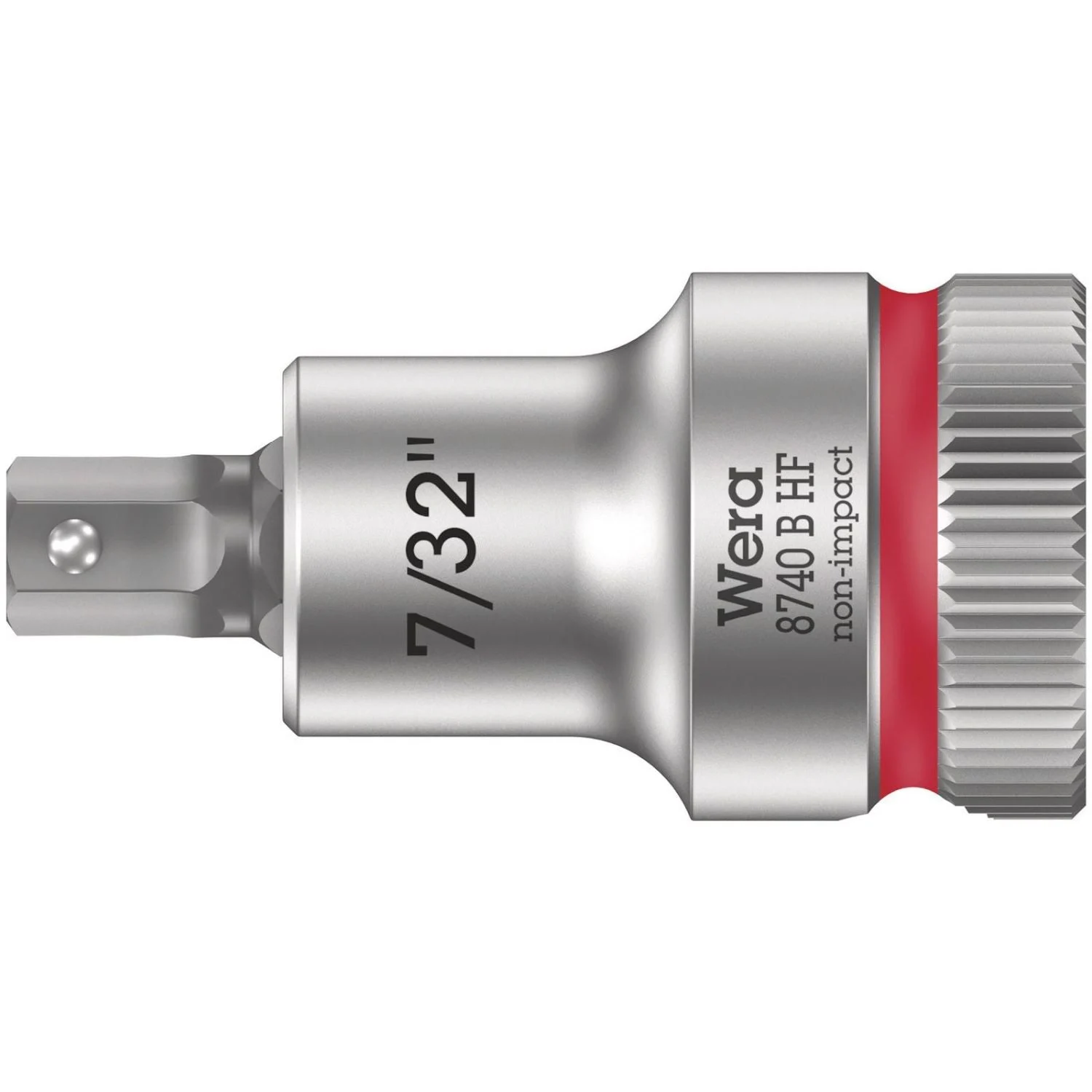 Wera 8740 B Hf Zyklop Bit Socket With Holding Function, 3/8-in. Drive, 7/32-in.x35-mm.