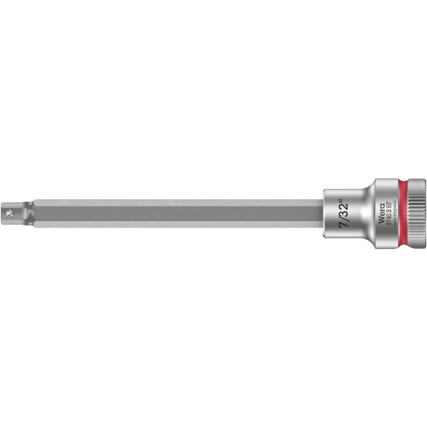 Wera 8740 B Hf Zyklop Bit Socket With Holding Function, 3/8-in. Drive, 7/32-in.x107-mm.