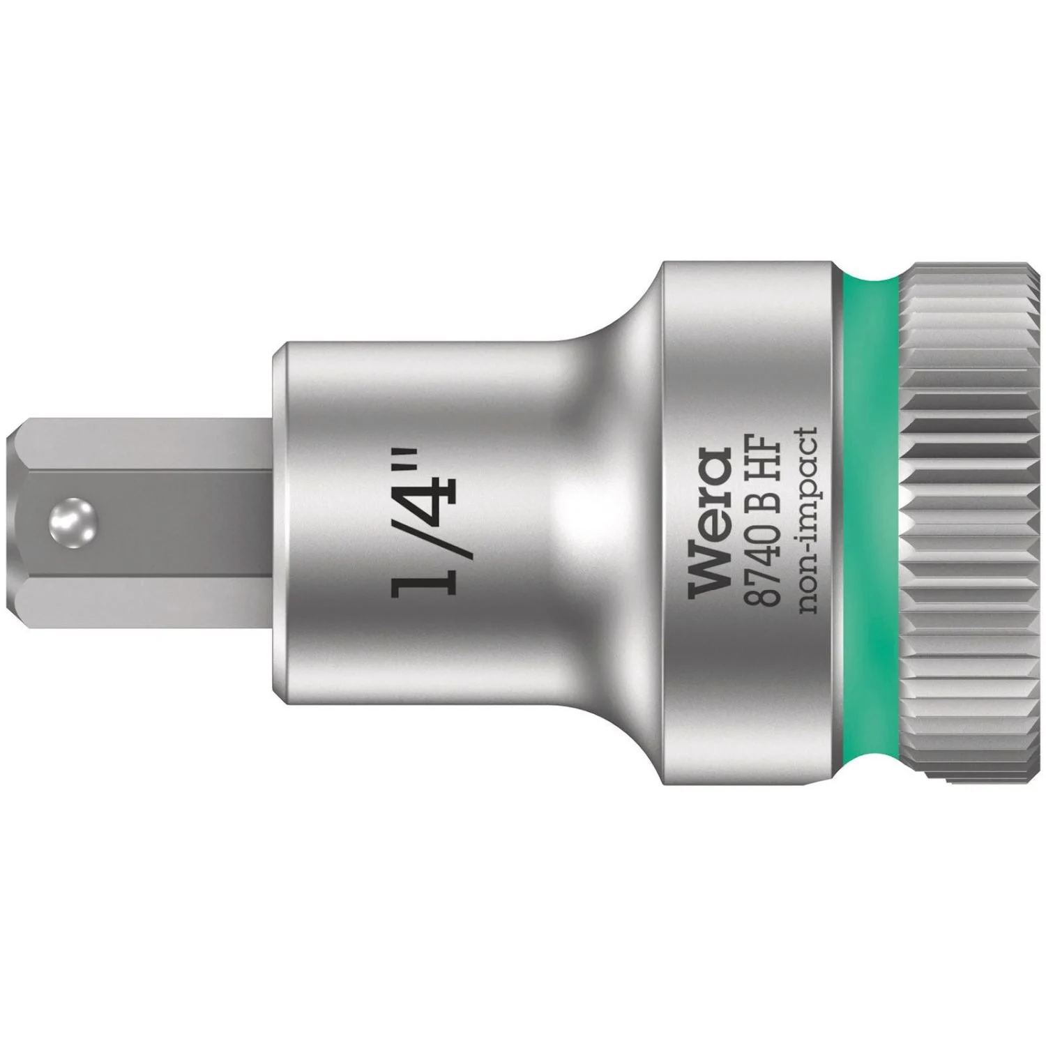 Wera 8740 B Hf Zyklop Bit Socket With Holding Function, 3/8-in. Drive, 1/4-in.x35-mm.