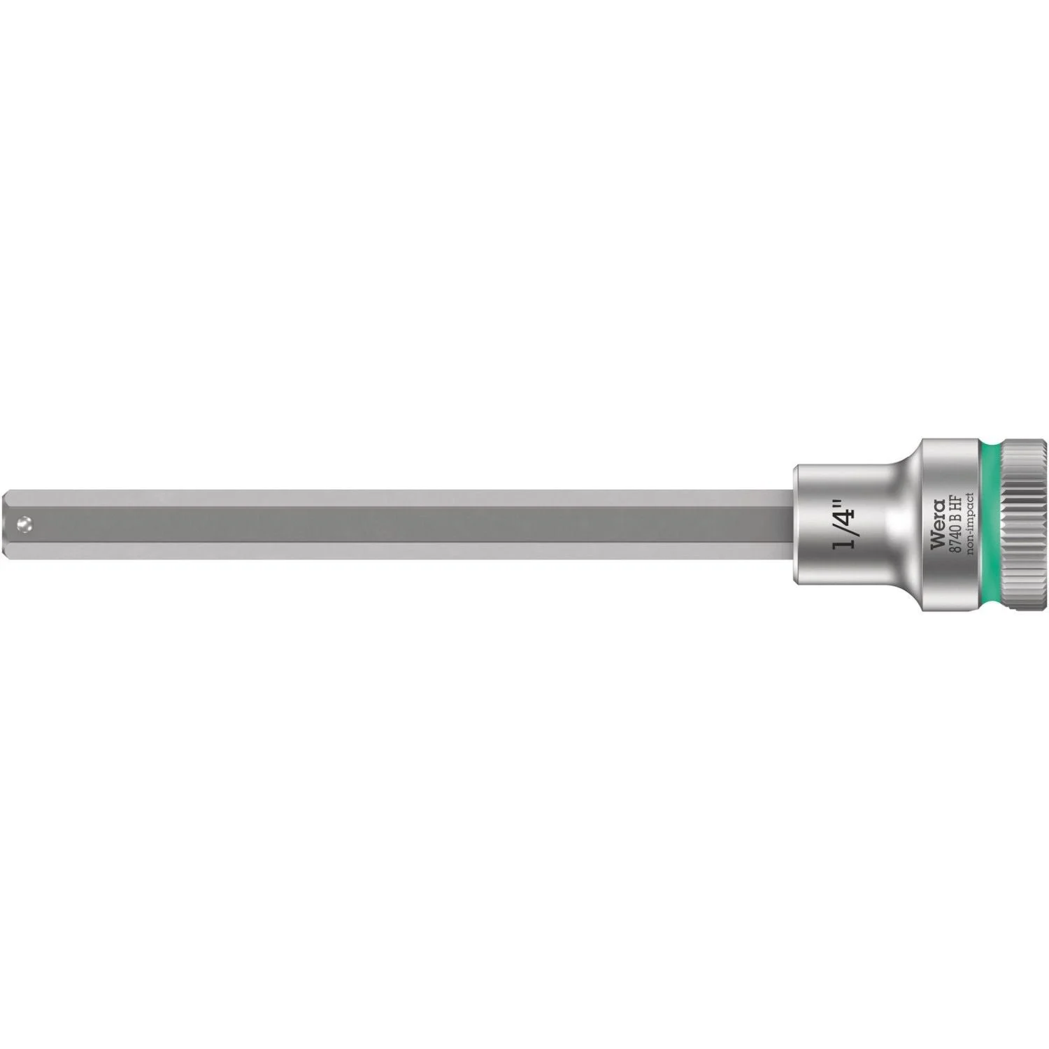 Wera 8740 B Hf Zyklop Bit Socket With Holding Function, 3/8-in. Drive, 1/4-in.x107-mm.