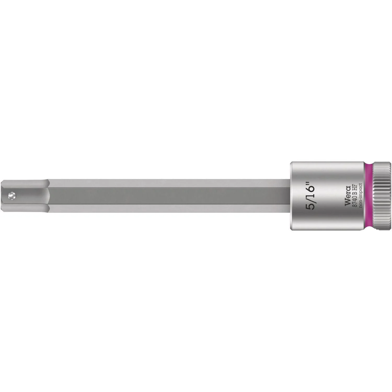 Wera 8740 B Hf Zyklop Bit Socket With Holding Function, 3/8-in. Drive, 5/16-in.x100-mm.