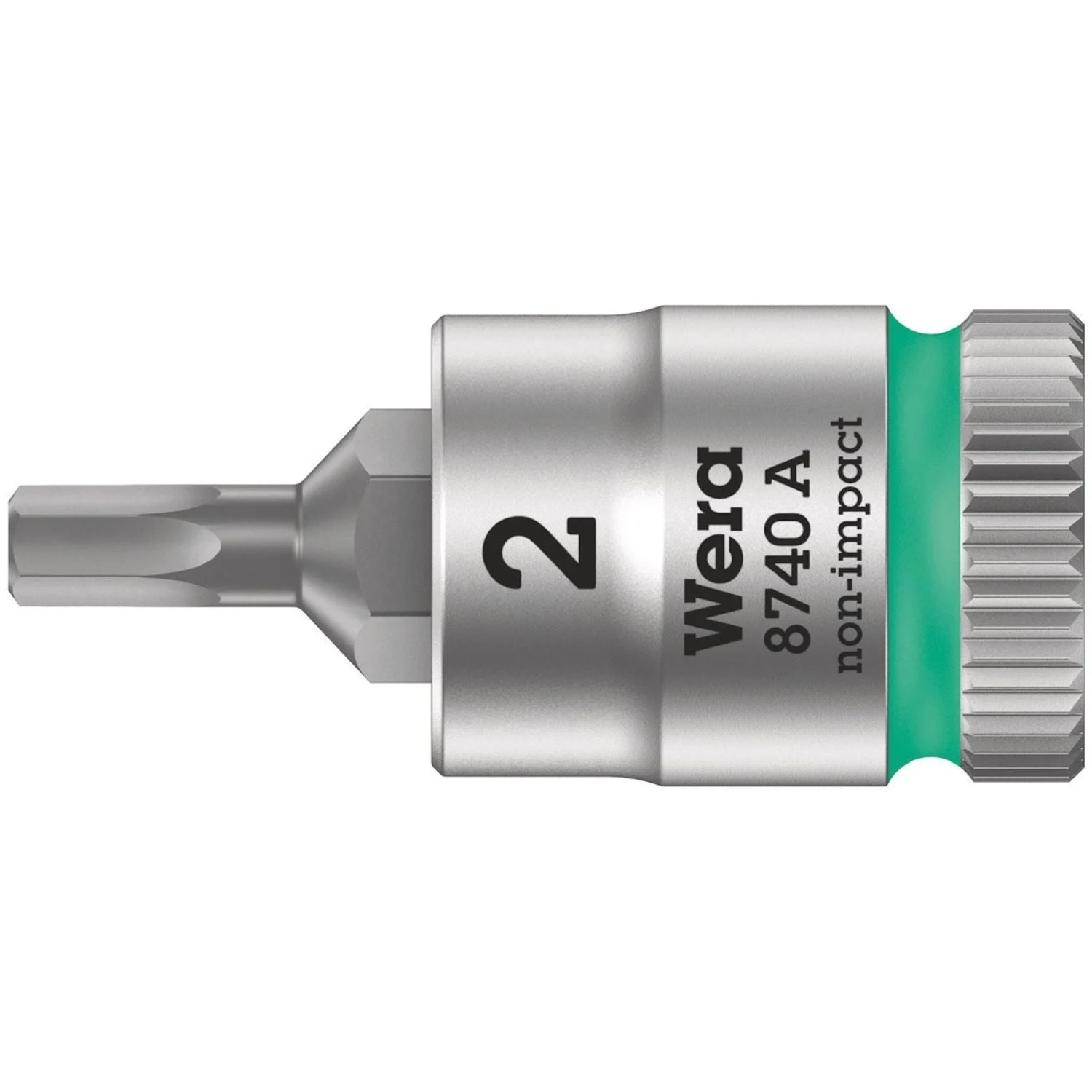 Wera 8740 A Zyklop Bit Socket, 1/4-in. Drive, 2x28-mm.