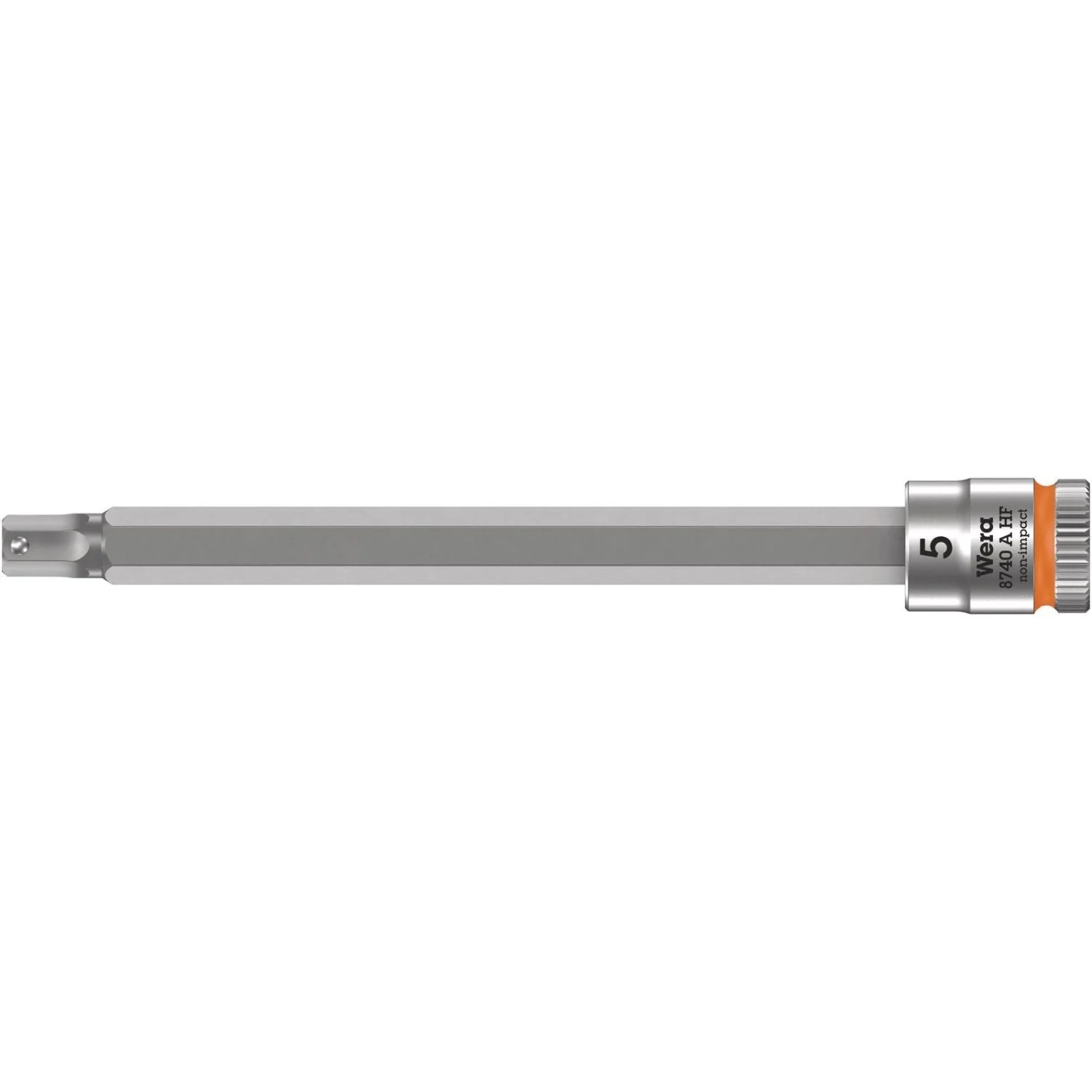 Wera 8740 A Hf Zyklop Bit Socket With Holding Function, 1/4-in. Drive, 5x100-mm.