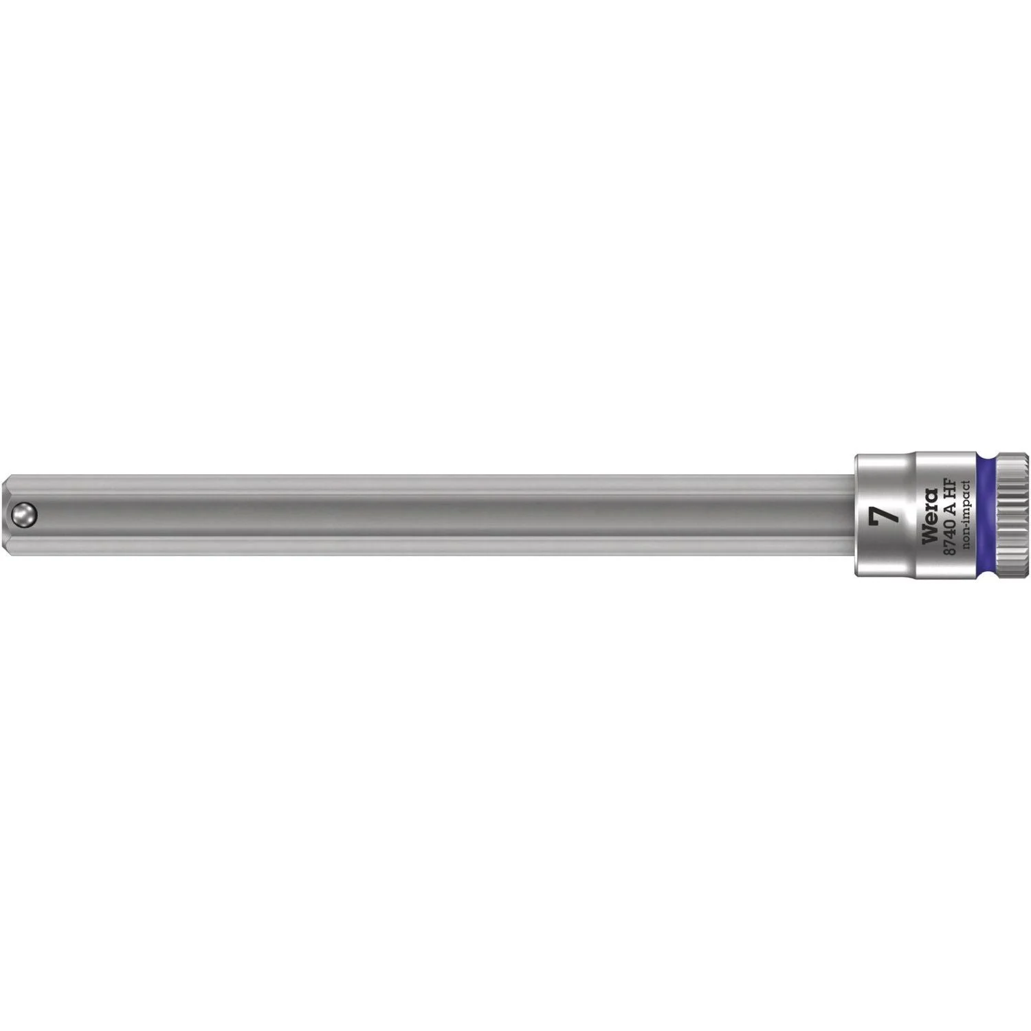 Wera 8740 A Hf Zyklop Bit Socket With Holding Function, 1/4-in. Drive, 7x100-mm.