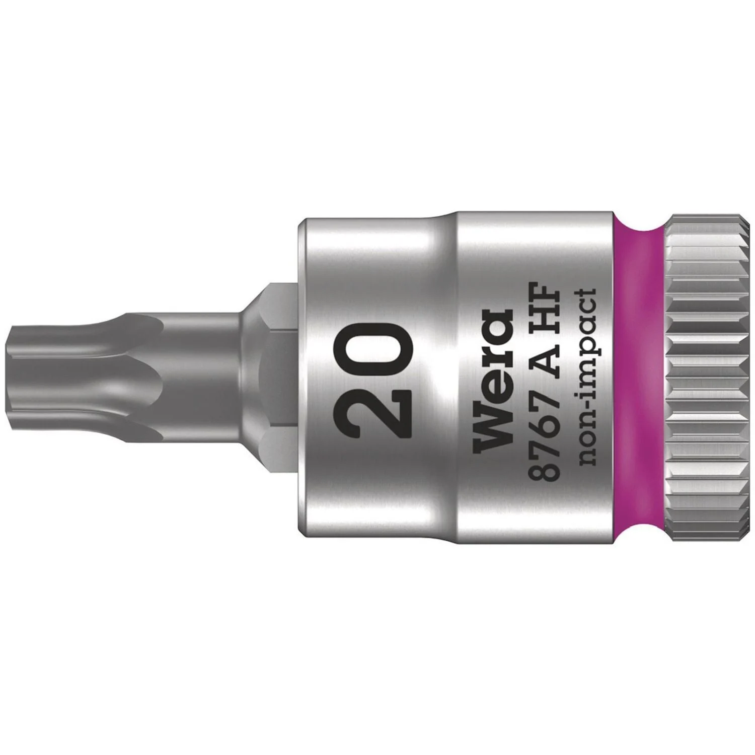 Wera 8767 A Hf Torx Zyklop Bit Socket With Holding Function, 1/4-in. Drive, Torx 20x28-mm.