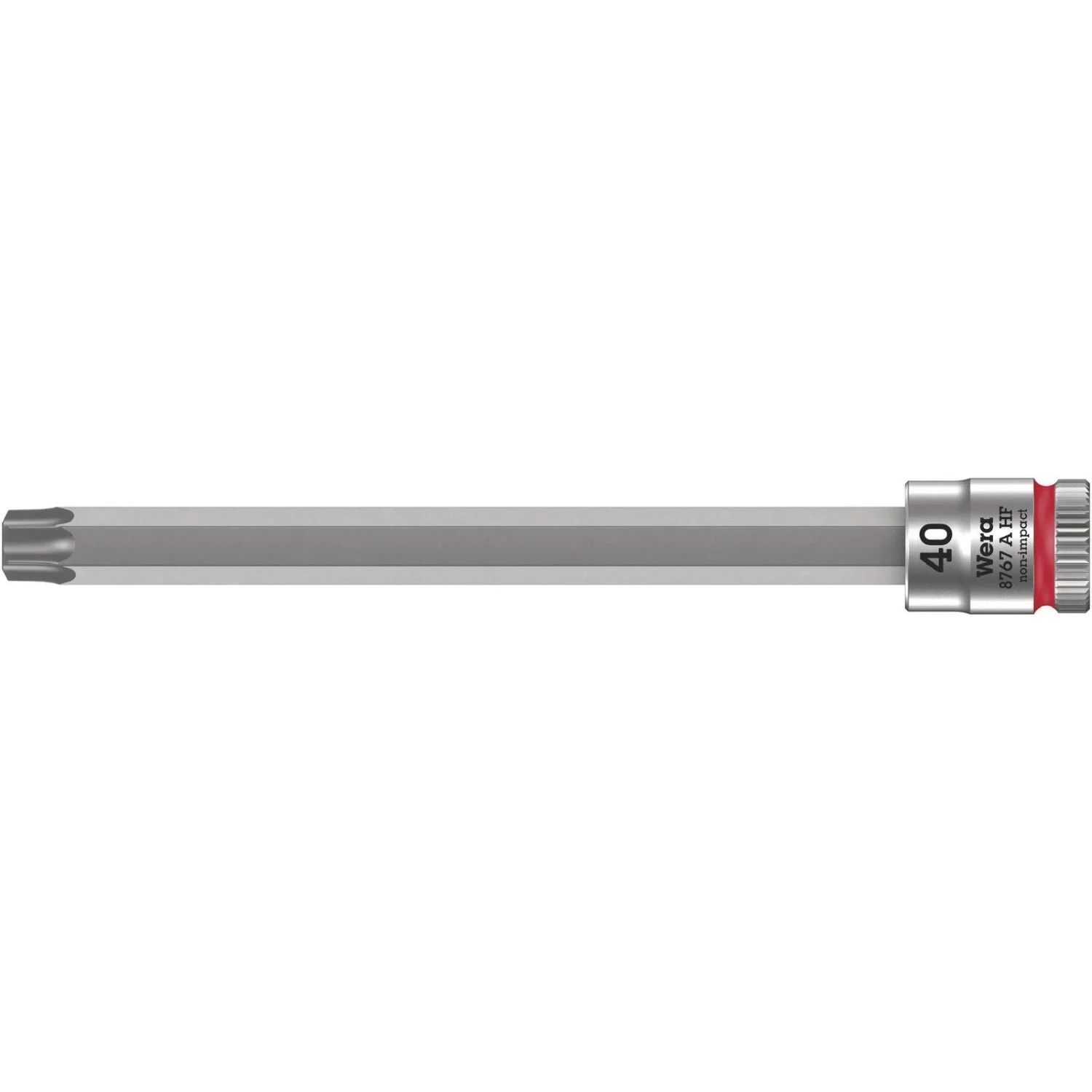 Wera 8767 A Hf Torx Zyklop Bit Socket With Holding Function, 1/4-in. Drive, Torx 40x100-mm.