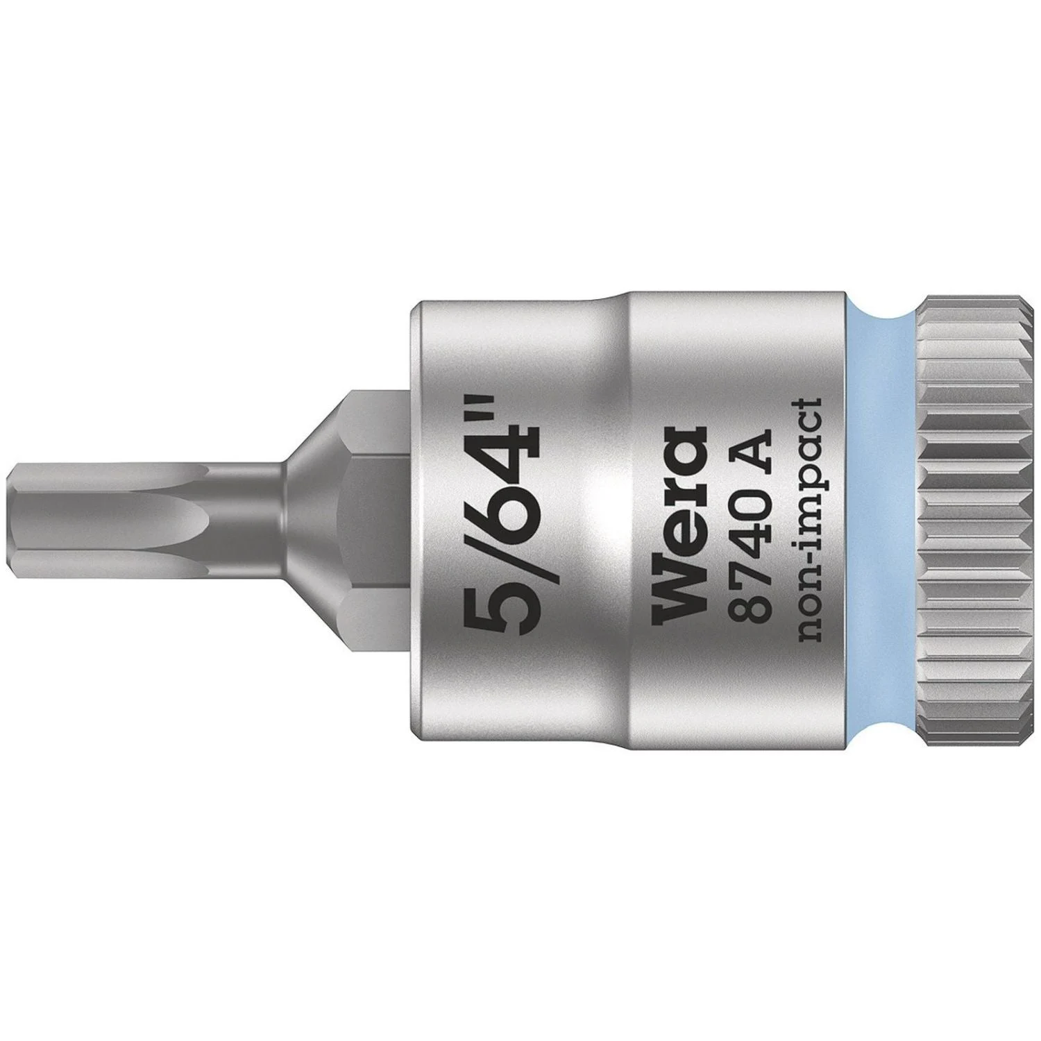 Wera 8740 A Zyklop Bit Socket, 1/4-in. Drive, 5/64-in.x28-mm.