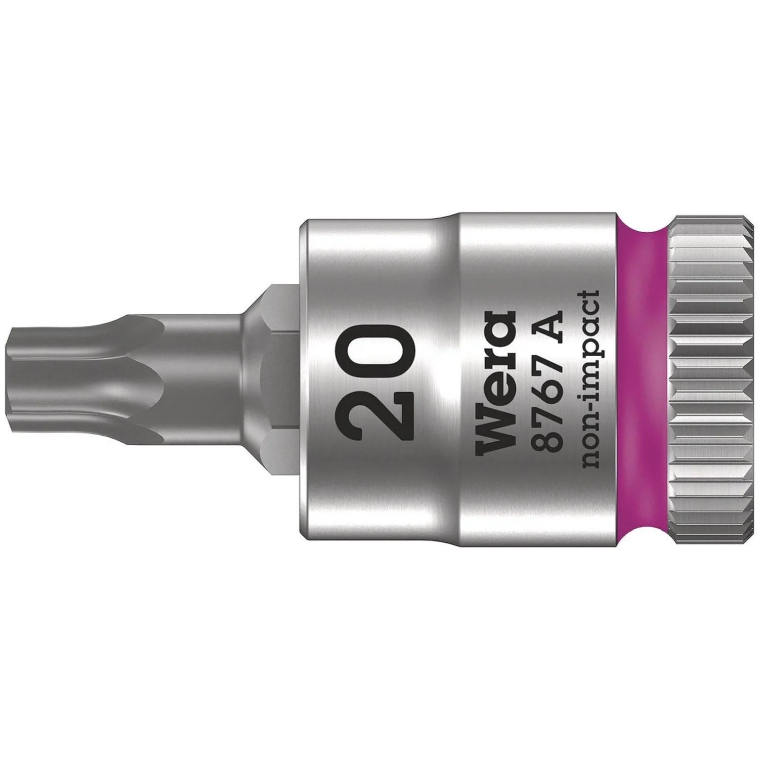 Wera 8767 A Torx Zyklop Bit Socket, 1/4-in. Drive, Torx 20x28-mm.