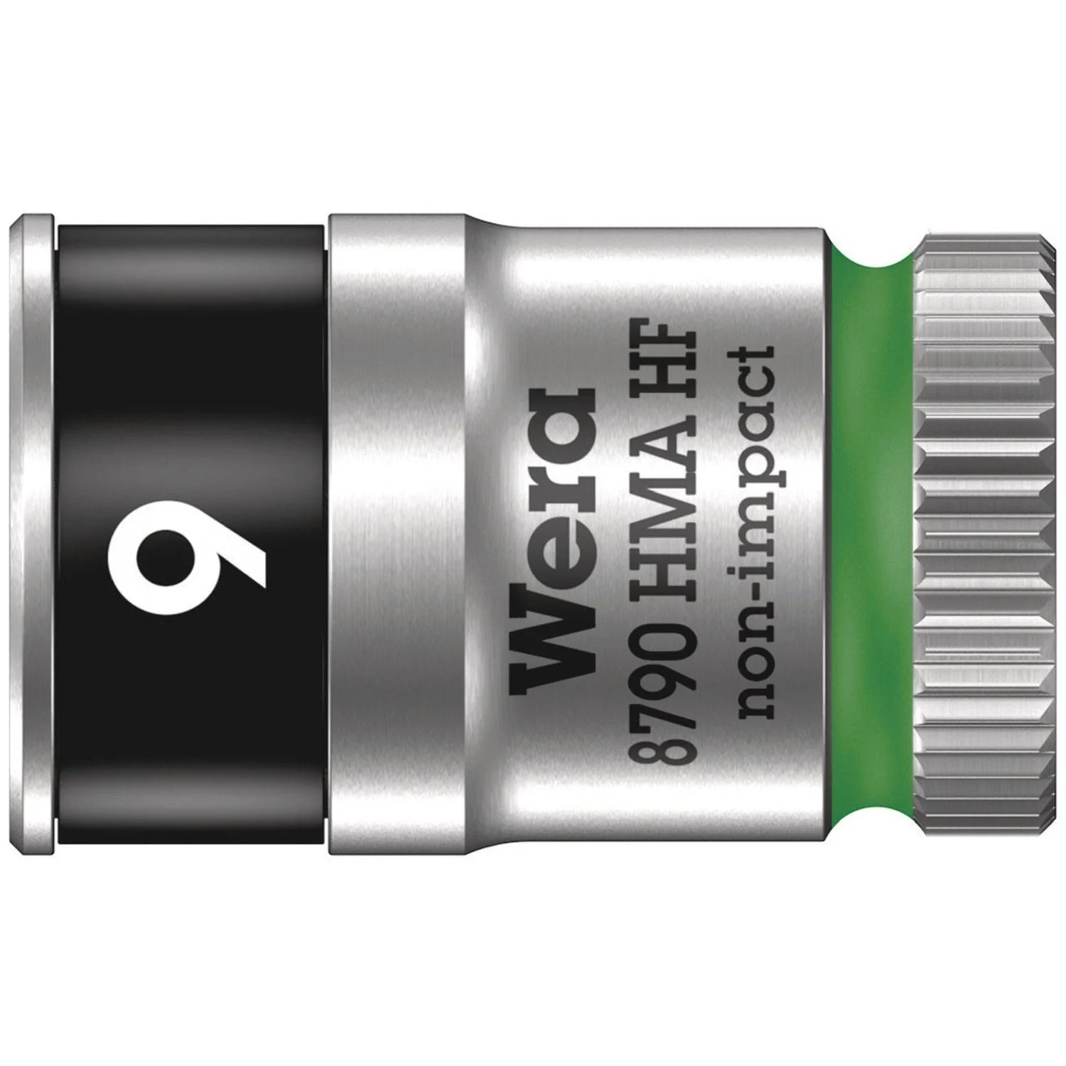 Wera 8790 Hma Hf Zyklop Socket With 1/4-in. Drive With Holding Function, 9x23-mm.