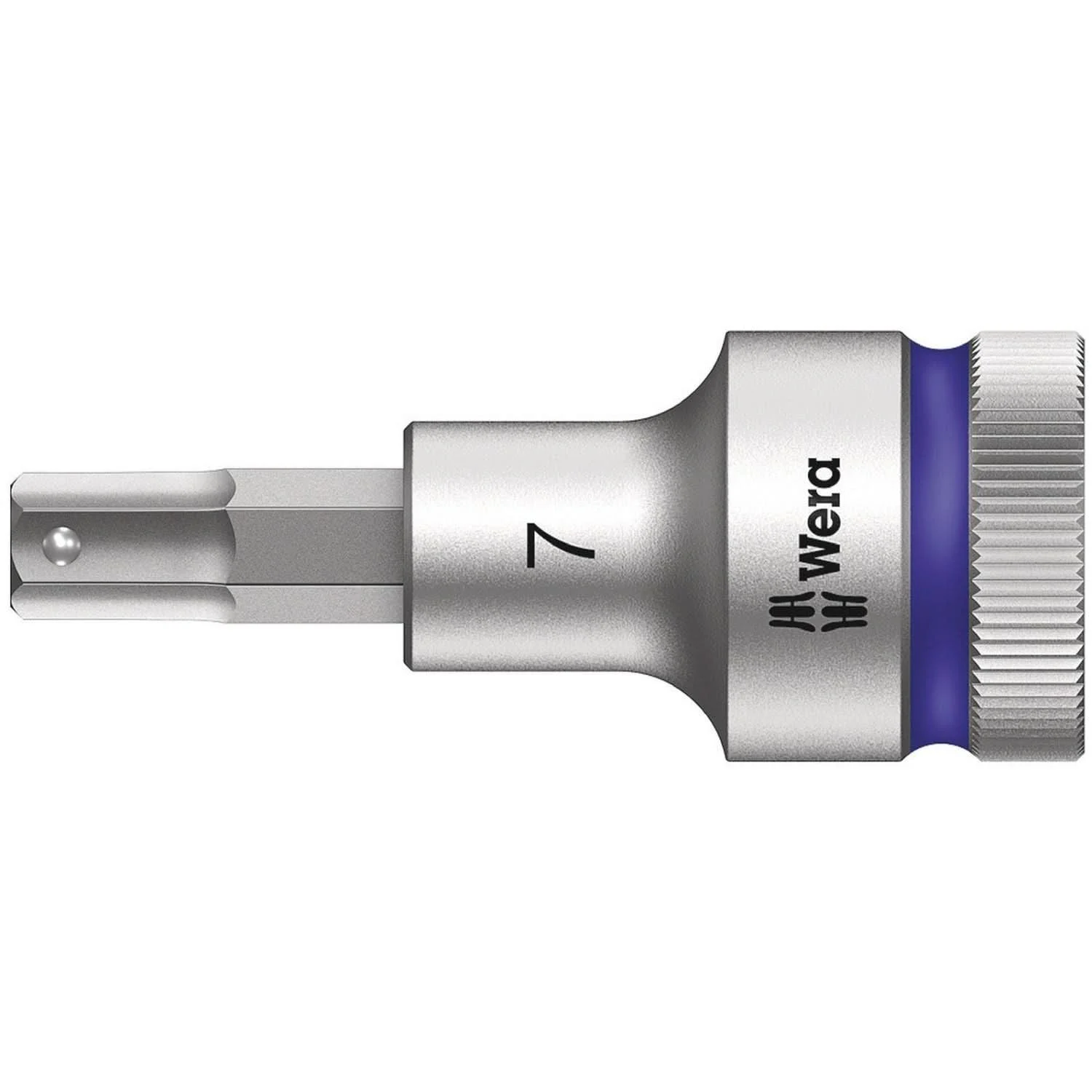 Wera 8740 C Hf Zyklop Bit Socket With 1/2-in. Drive With Holding Function, 7x60-mm.