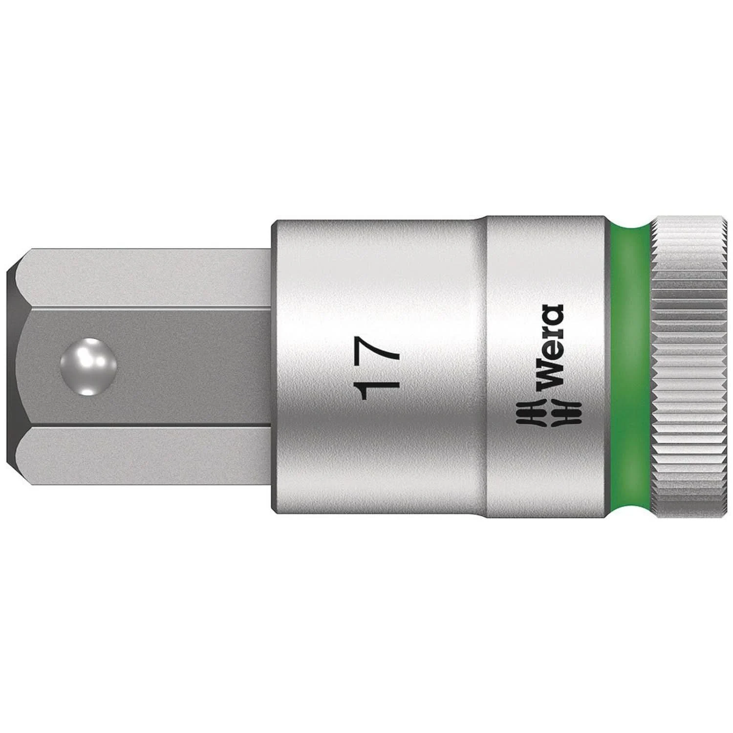 Wera 8740 C Hf Zyklop Bit Socket With 1/2-in. Drive With Holding Function, 17x60-mm.