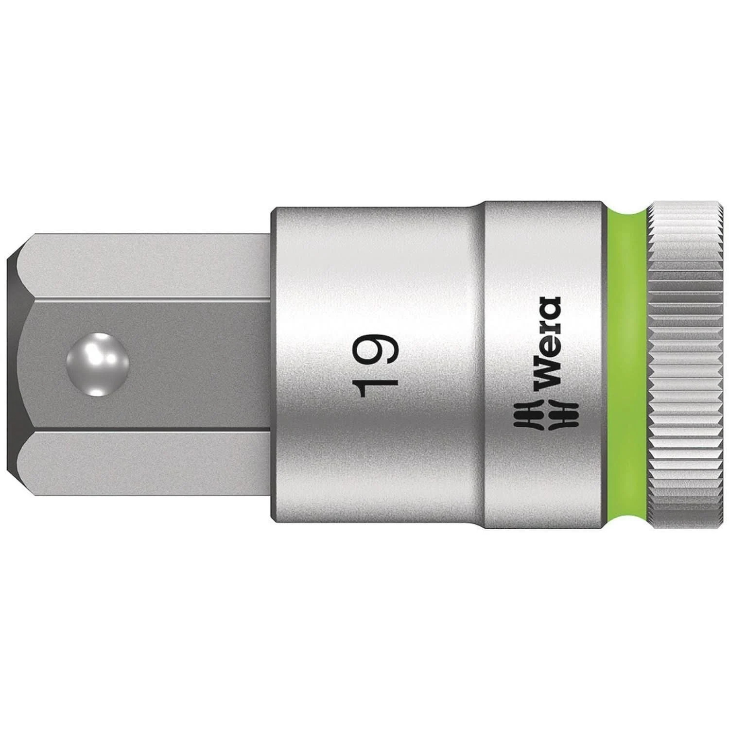 Wera 8740 C Hf Zyklop Bit Socket With 1/2-in. Drive With Holding Function, 19x60-mm.