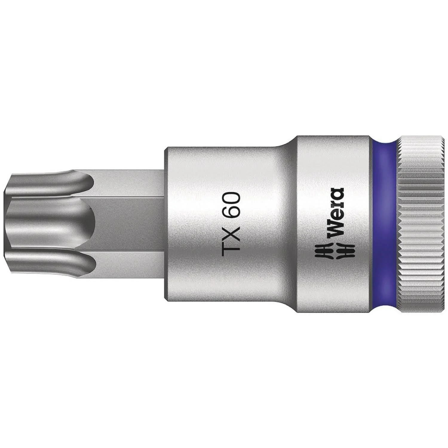 Wera 8767 C Hf Torx Zyklop Bit Socket With 1/2-in. Drive With Holding Function, Torx 60x60-mm.