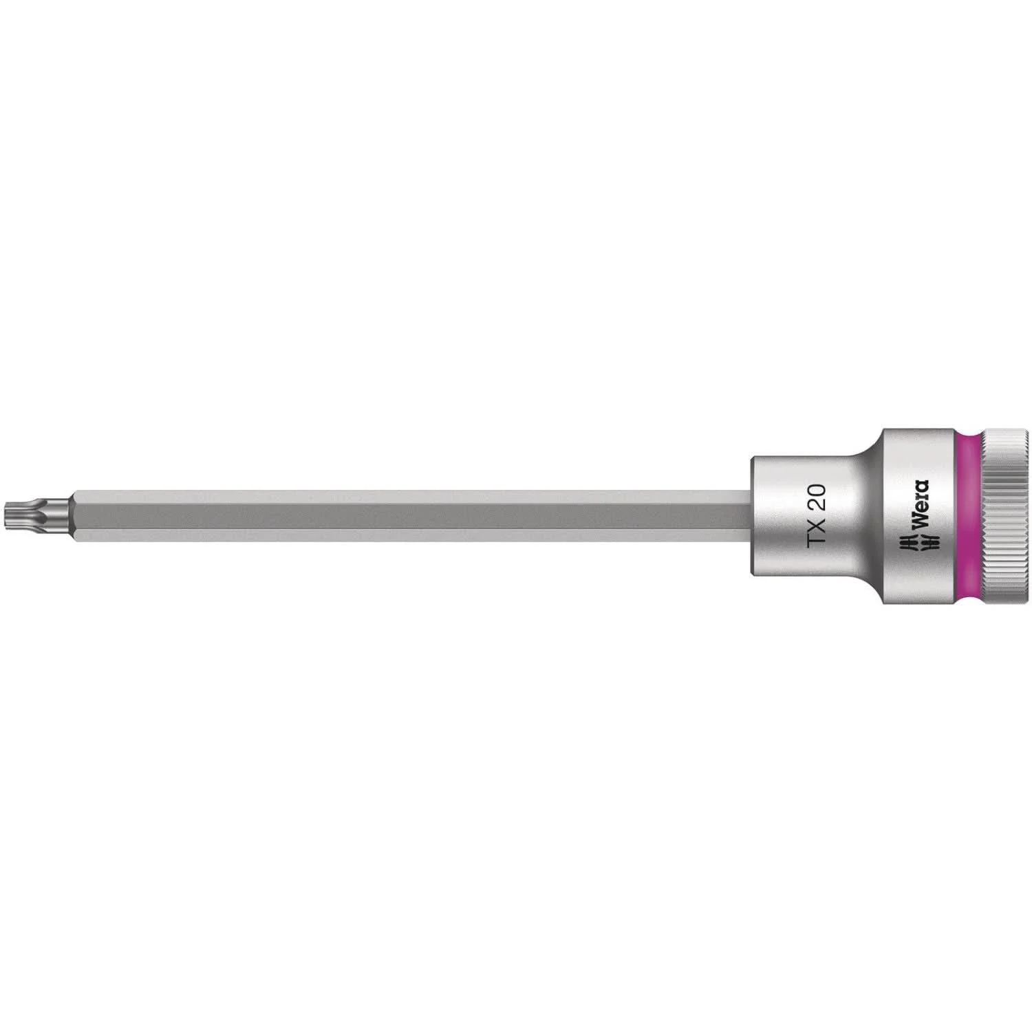 Wera 8767 C Hf Torx Zyklop Bit Socket With 1/2-in. Drive With Holding Function, Torx 20x140-mm.