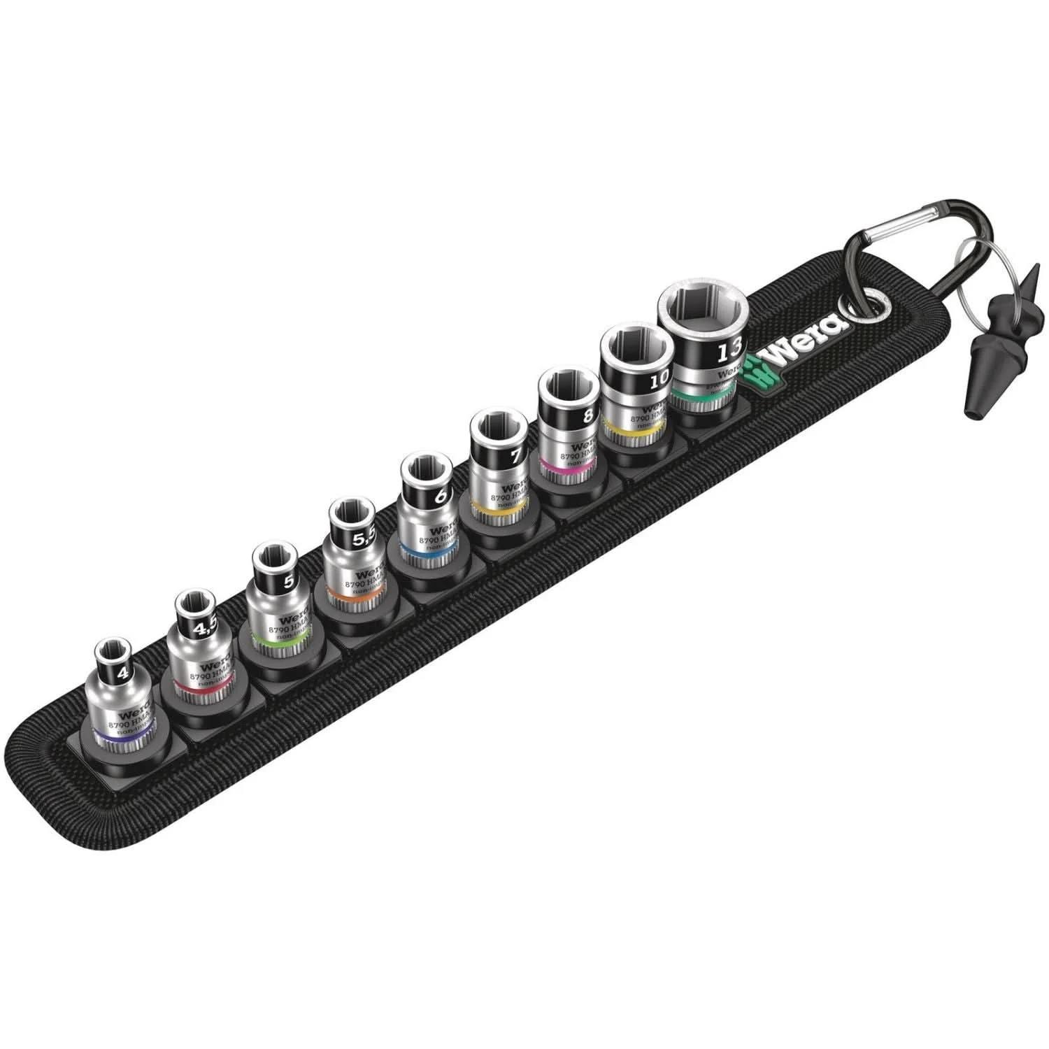 Wera Belt A 1 Zyklop Socket Set With Holding Function, 1/4-in. Drive, 10-Pieces