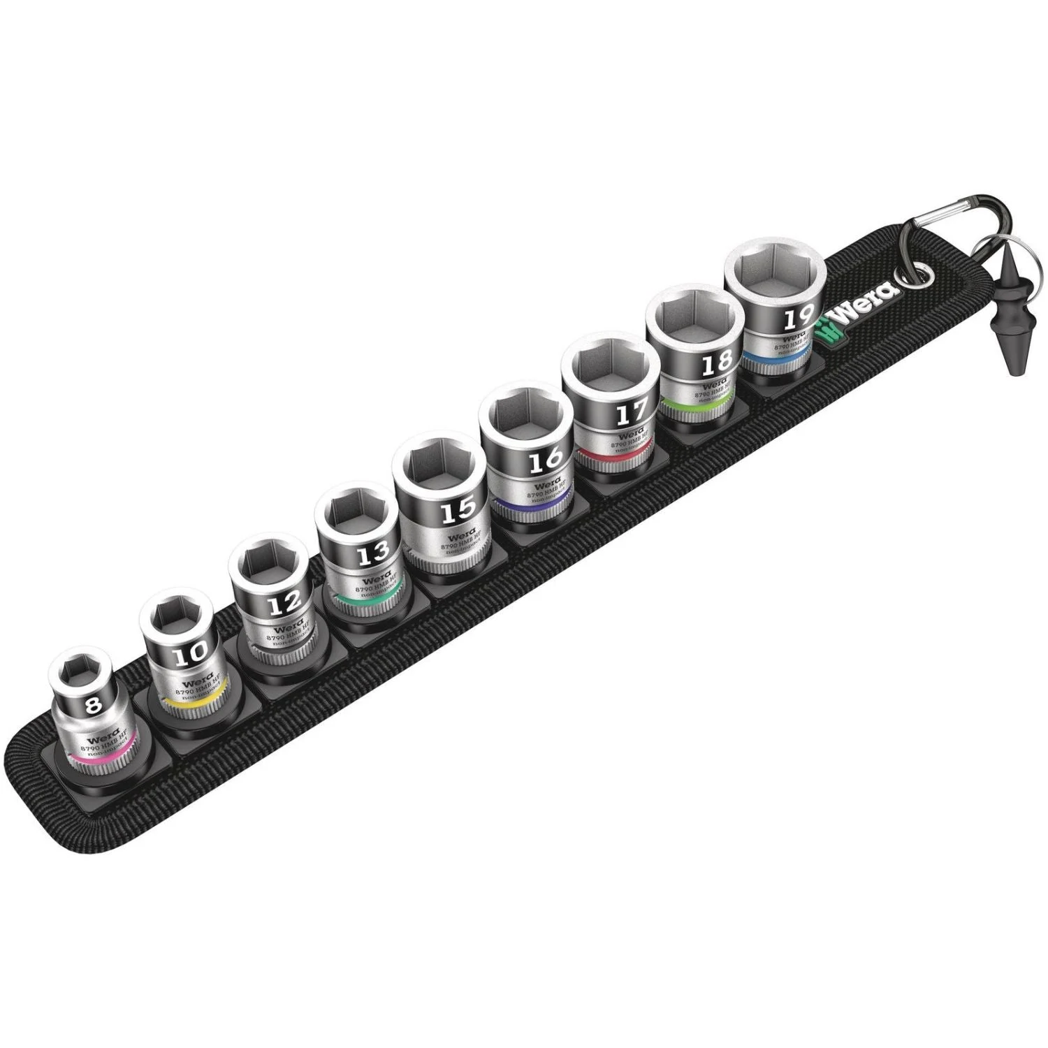 Wera Belt B 1 Zyklop Socket Set With Holding Function, 3/8-in. Drive, 10-Pieces