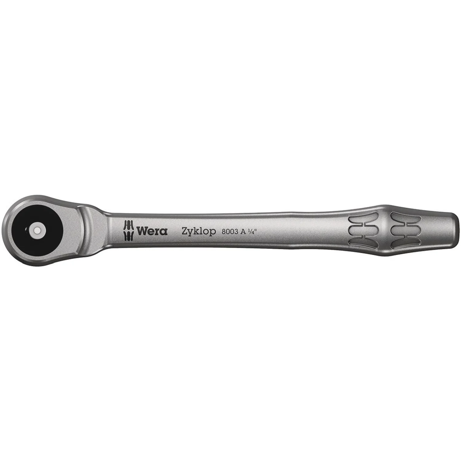 Wera 8003 A Zyklop Metal Ratchet With Push-Through Square And 1/4-in. Drive, 1/4-in.x141-mm.