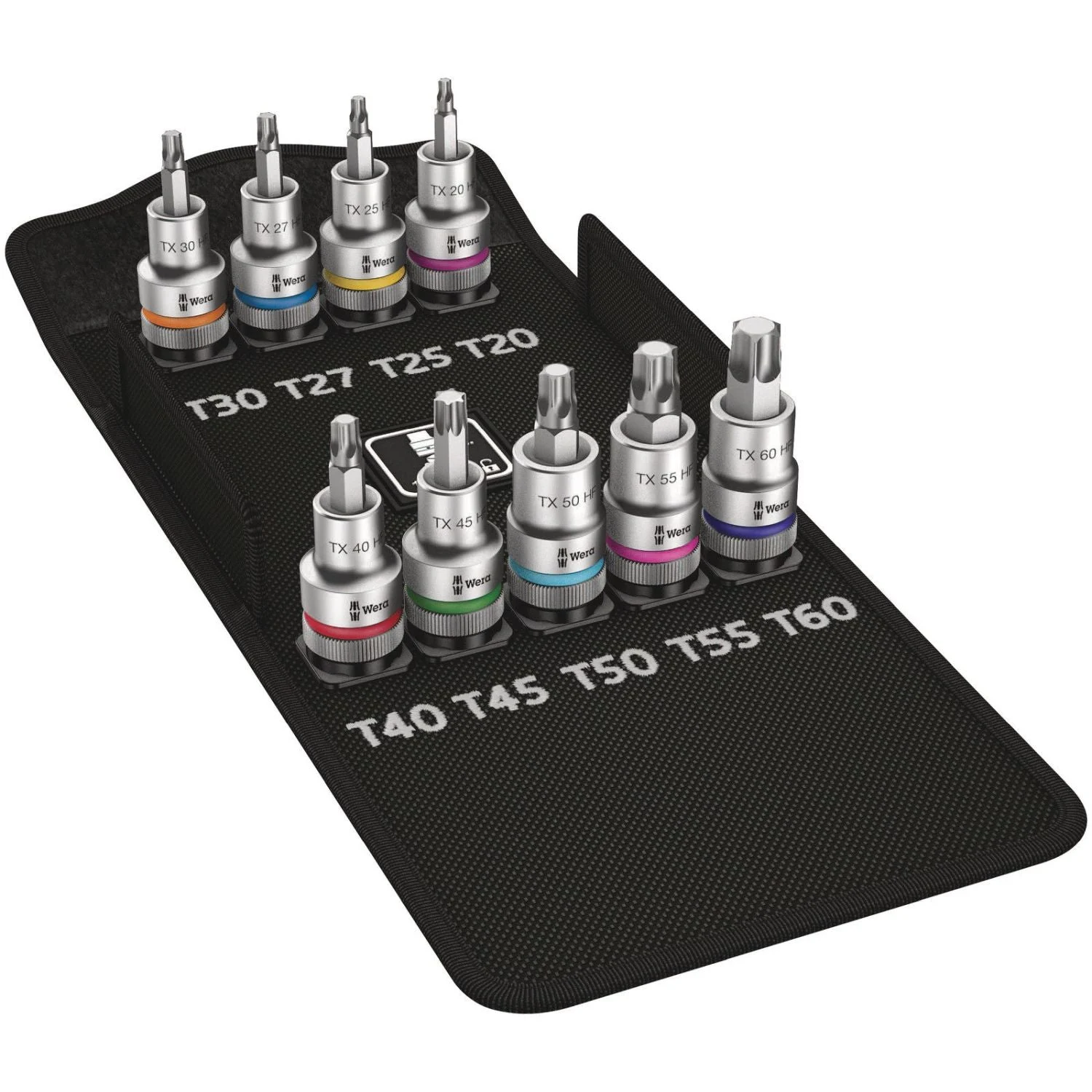 Wera 8767 C Torx Hf 1 Zyklop Bit Socket Set With 1/2-in. Drive, With Holding Function, 9-Pieces