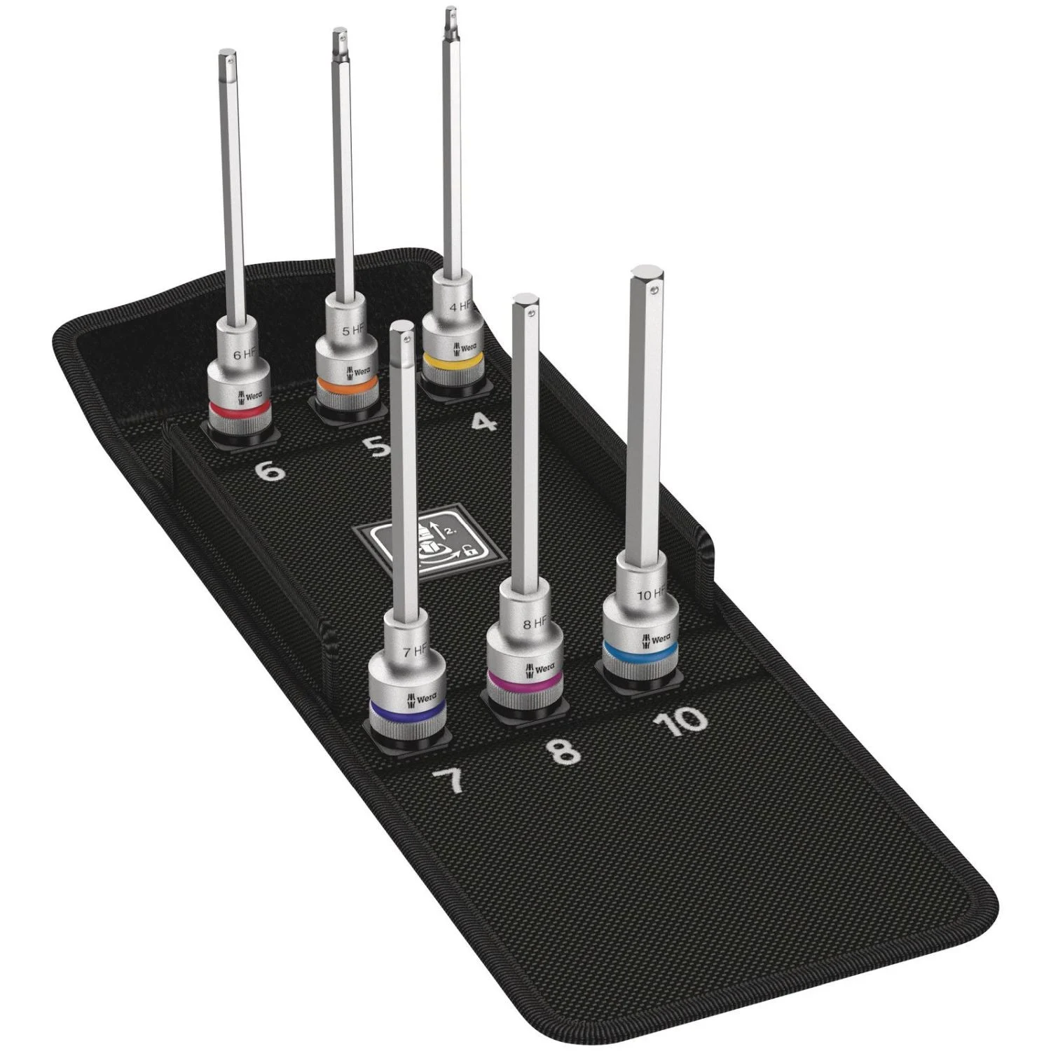 Wera 8740 C Hf 2 Zyklop Bit Socket Set With 1/2-in. Drive, With Holding Function, 6-Pieces