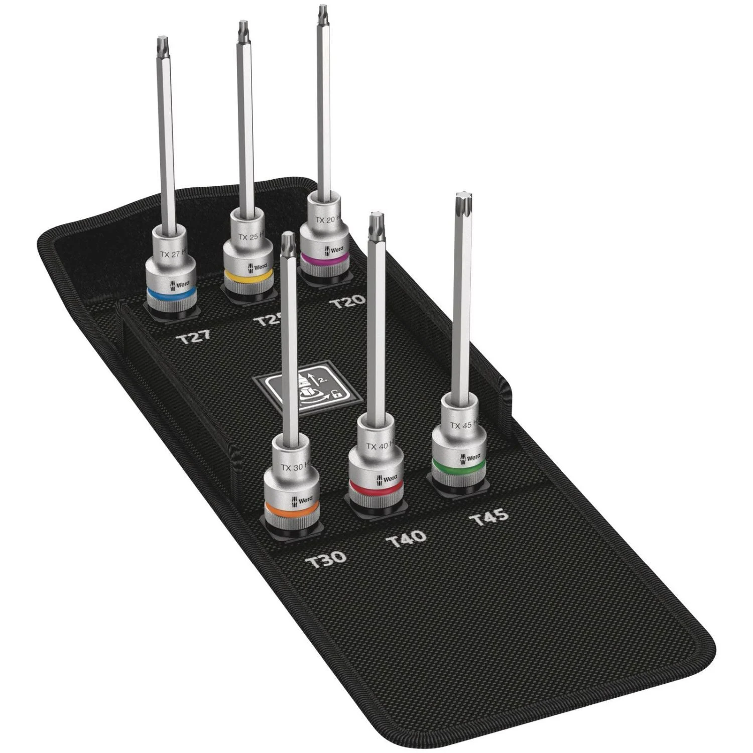 Wera 8767 C Torx Hf 2 Zyklop Bit Socket Set With 1/2-in. Drive, With Holding Function, 6-Pieces
