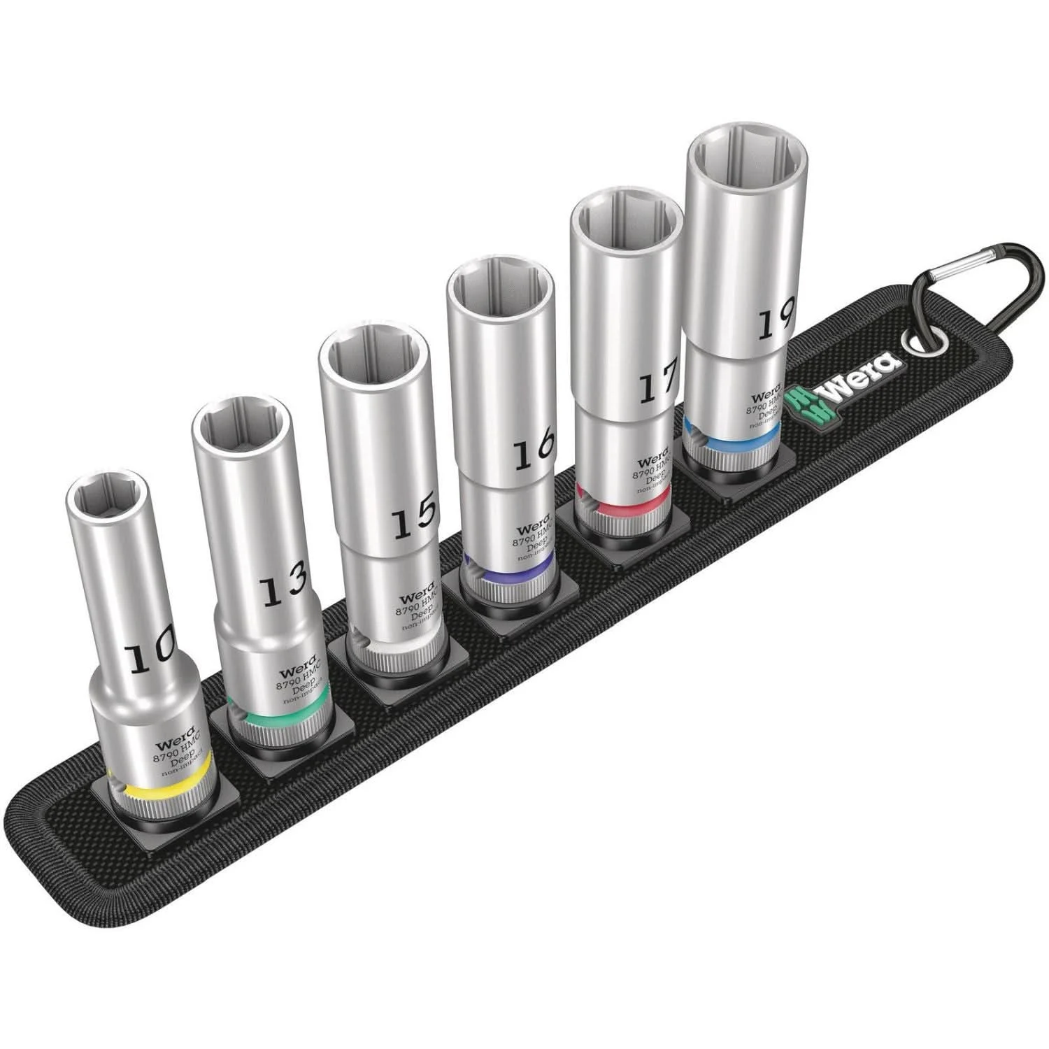 Wera Belt C Deep 1 Socket Set, 1/2-in. Drive, 6-Pieces
