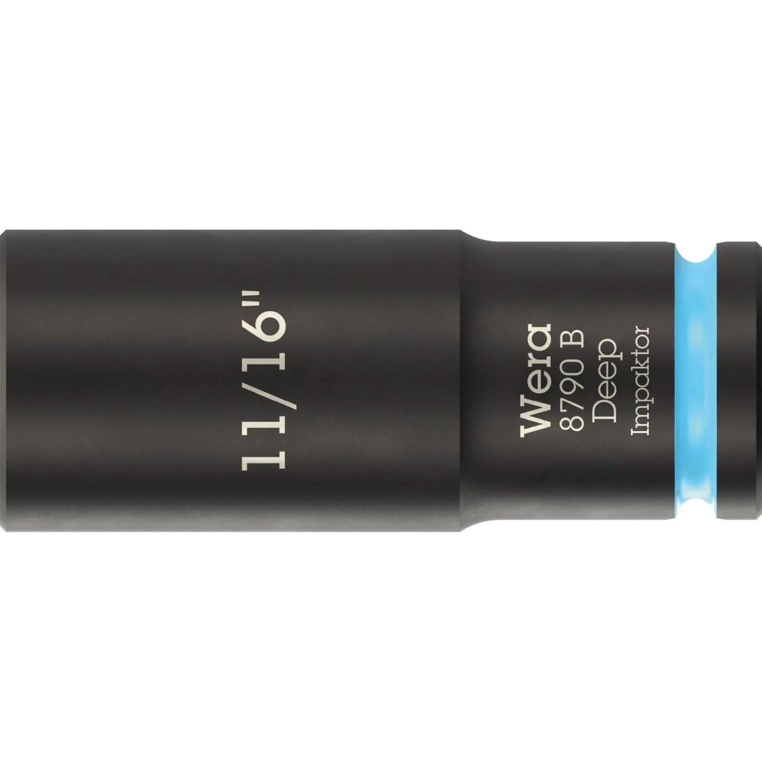 Wera 8790 B Impaktor Deep Socket With 3/8-in. Drive, 11/16-in.x63-mm.