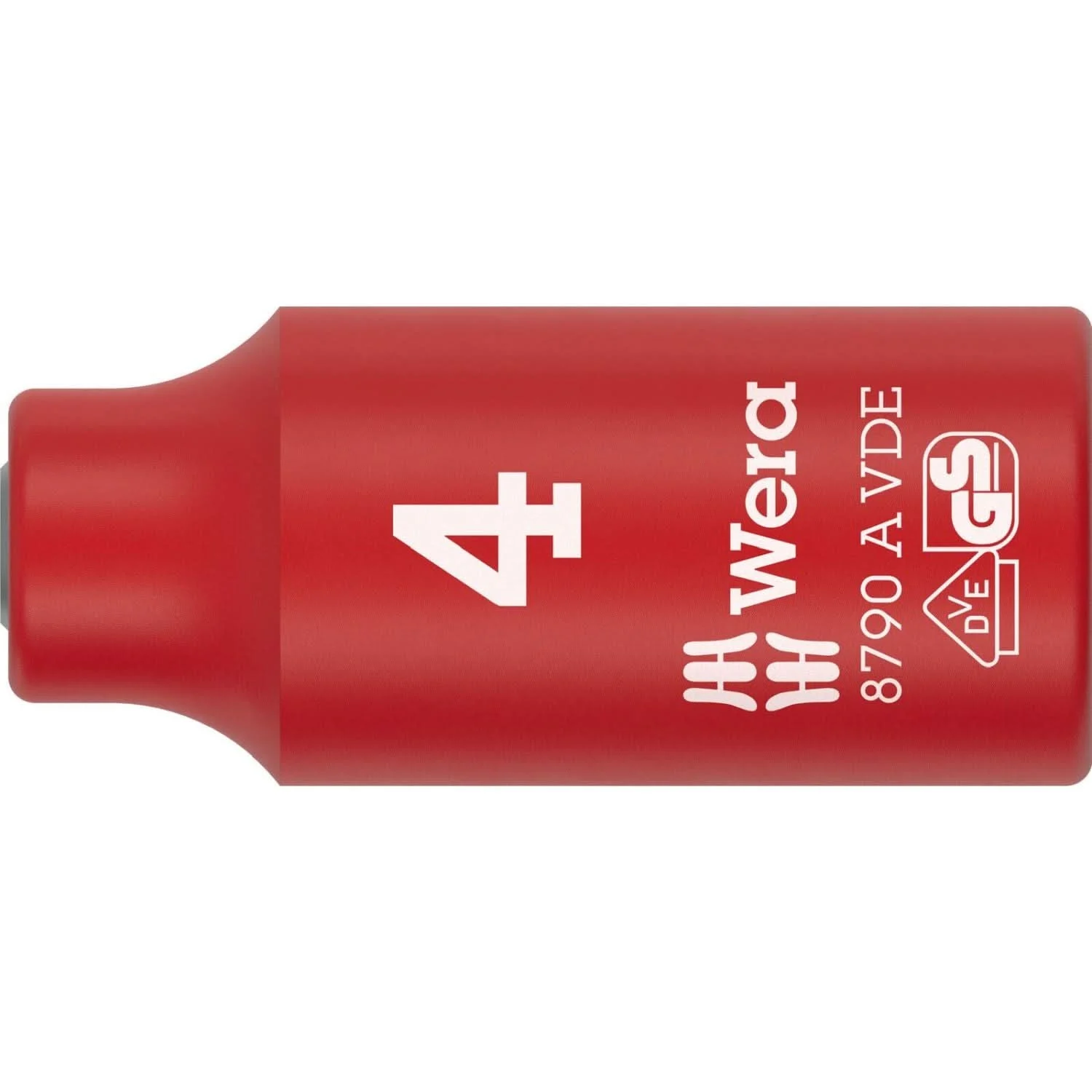 Wera 8790 A VDE Zyklop Socket, Insulated, With 1/4-in. Drive, 4x41-mm.