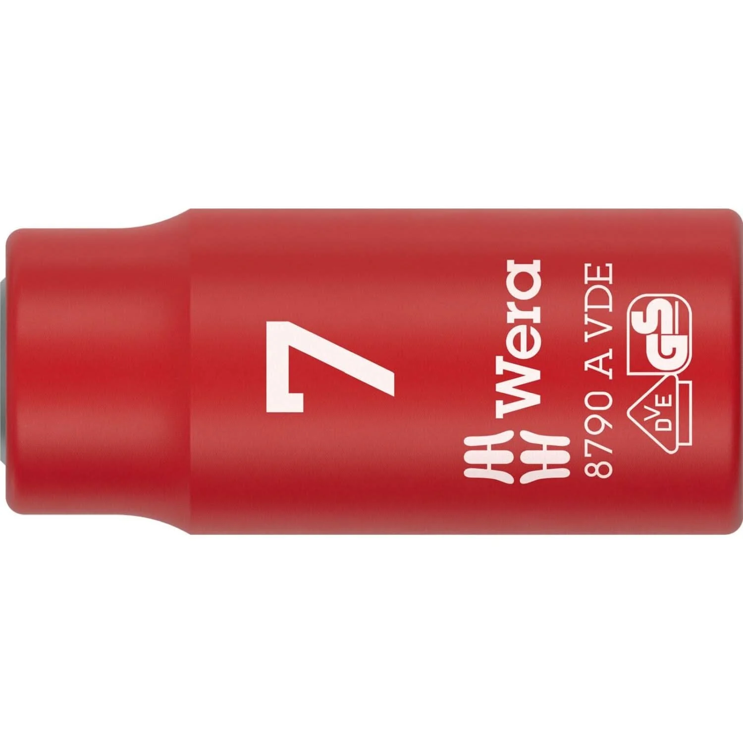 Wera 8790 A VDE Zyklop Socket, Insulated, With 1/4-in. Drive, 7x41-mm.