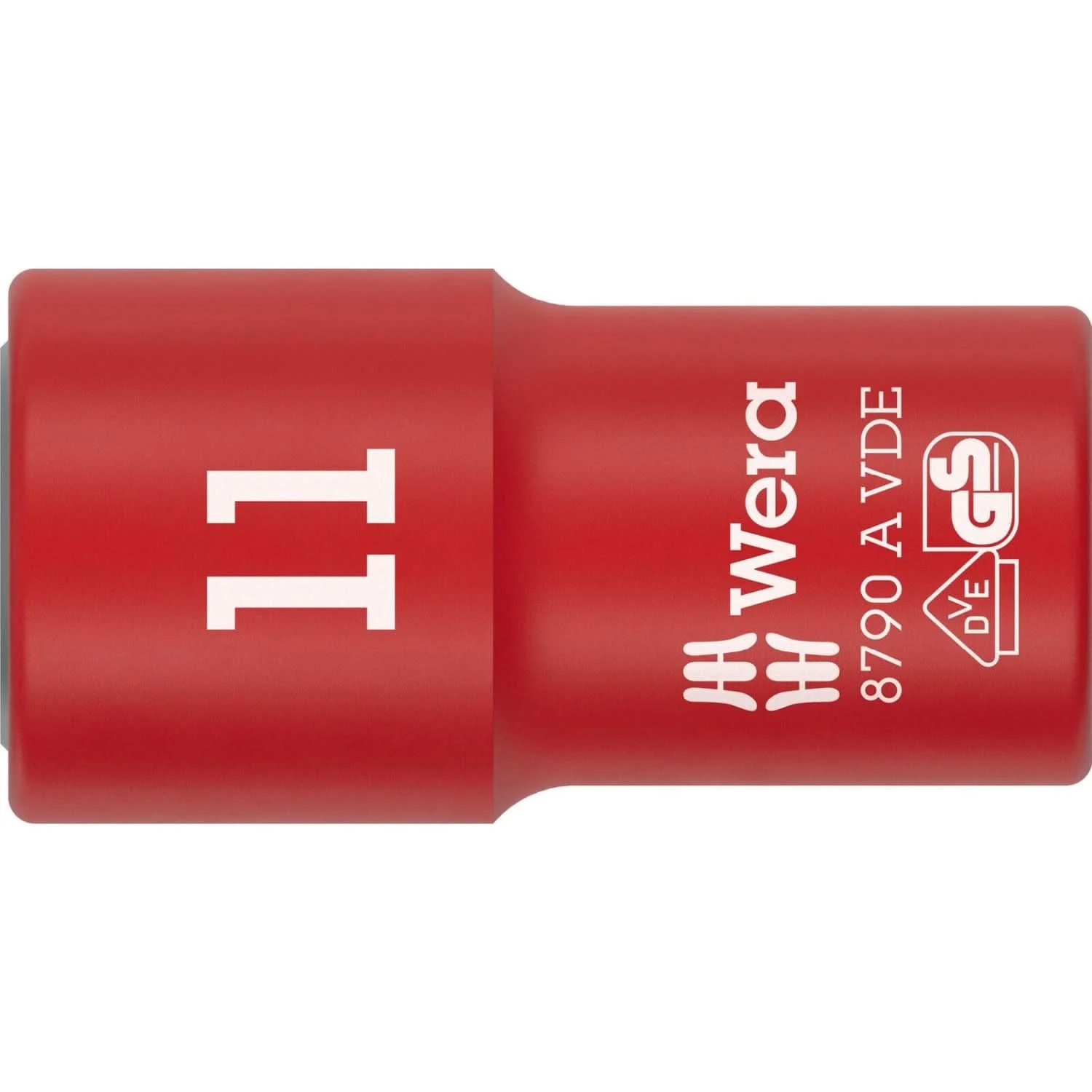Wera 8790 A VDE Zyklop Socket, Insulated, With 1/4-in. Drive, 11x41-mm.