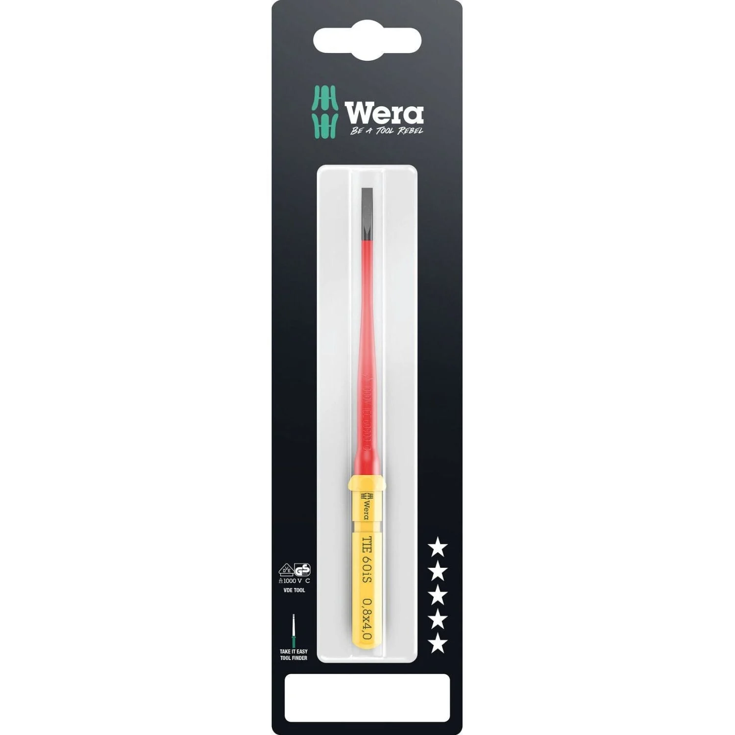 Wera Kraftform Kompakt VDE 60 Is Take It Easy SB, 0.8x4x157-mm.