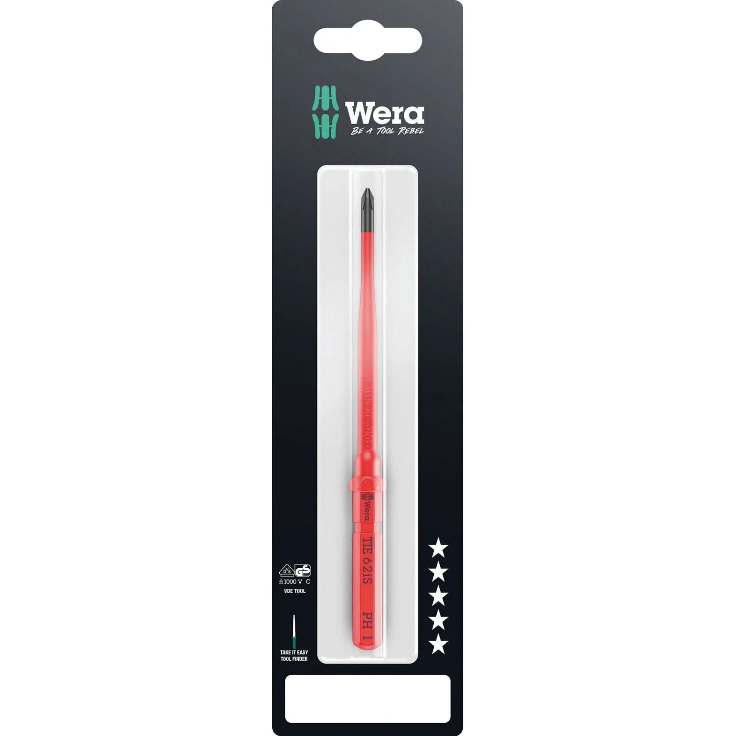 Wera Kraftform Kompakt VDE 62 Is Take It Easy SB, Ph 1x157-mm.