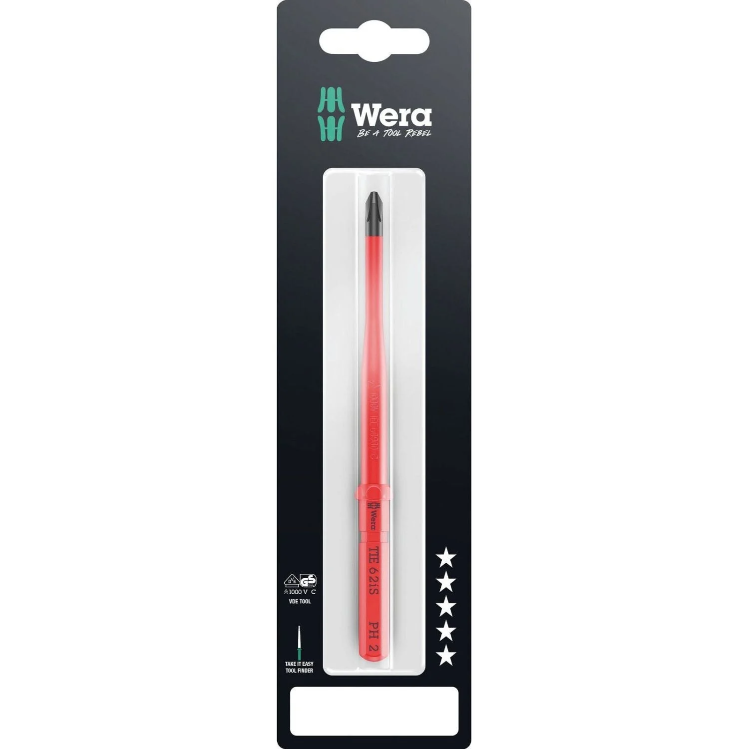 Wera Kraftform Kompakt VDE 62 Is Take It Easy SB, Ph 2x157-mm.
