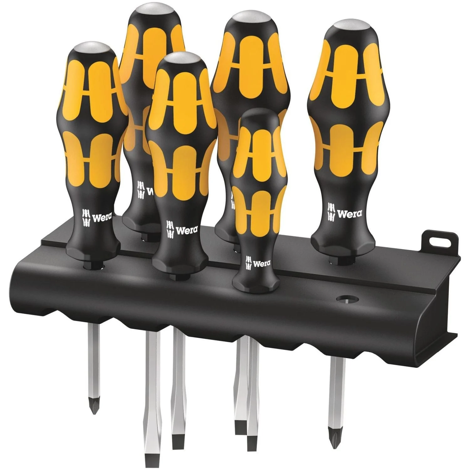 Wera 932/6 Screwdriver Set Kraftform Wera: Chiseldriver And Rack, 6-Pieces