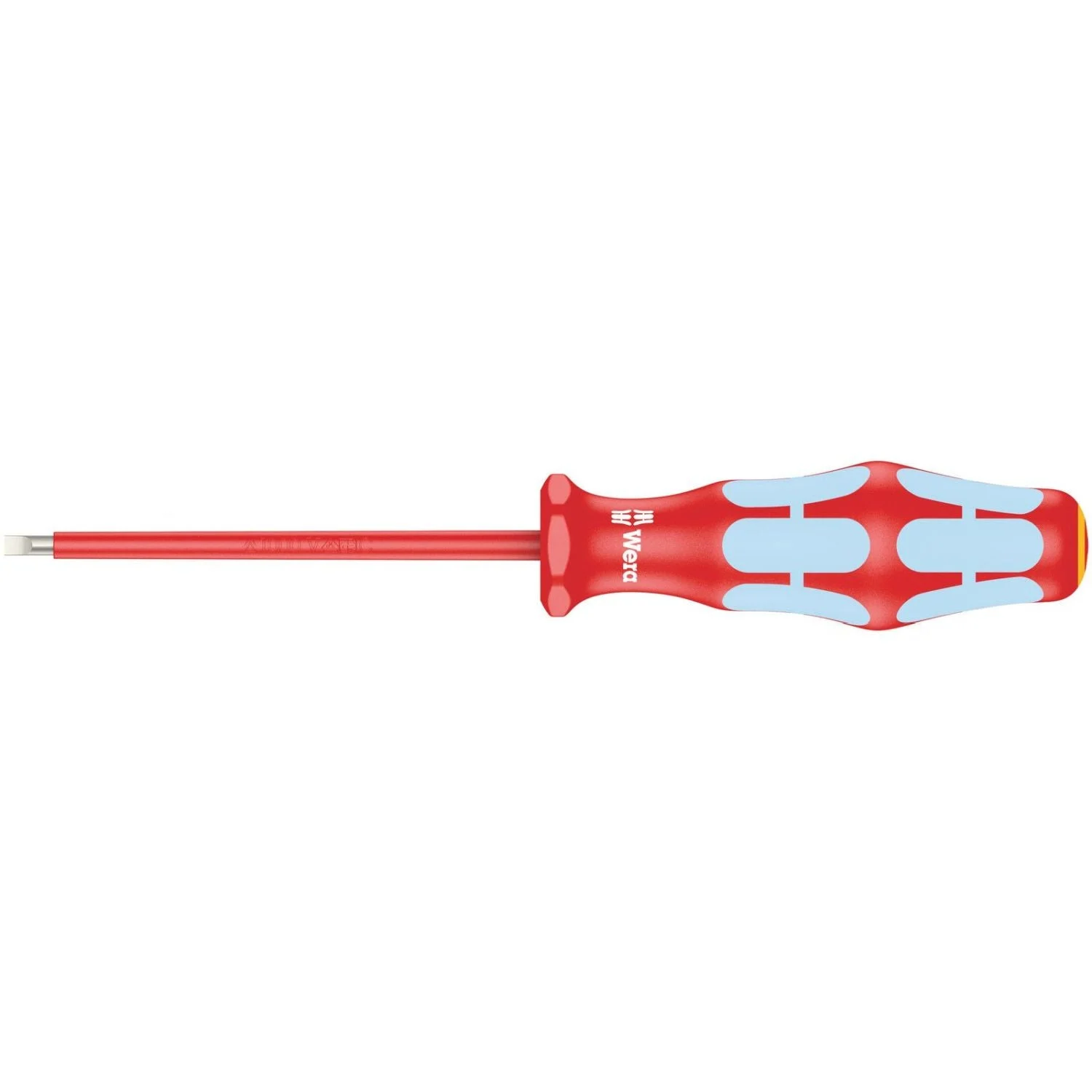 Wera 3160 I VDE Insulated Screwdriver For Slotted Screws, Stainless, 0.5x3x80-mm.