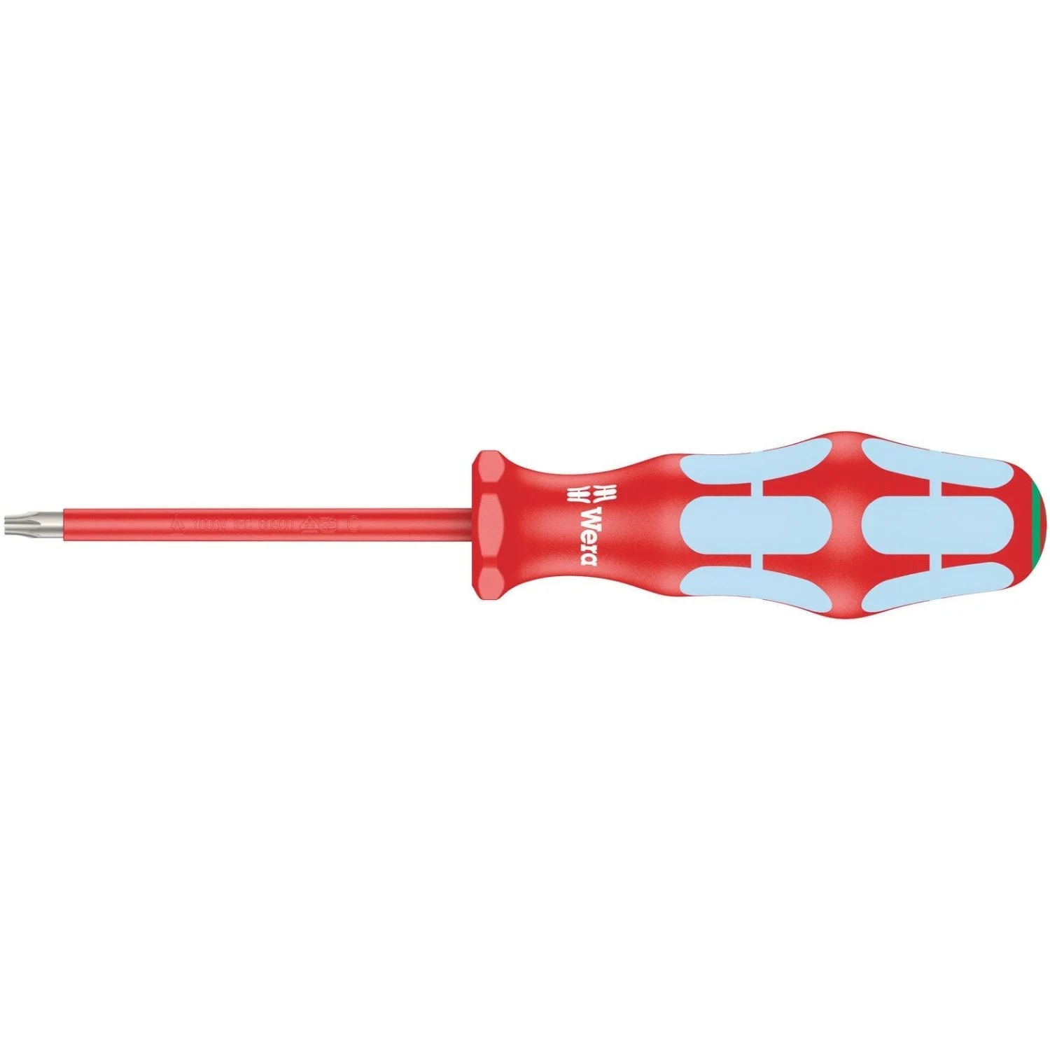 Wera 3167 I VDE Insulated Torx Screwdriver, Stainless Steel, Torx 20x80-mm.