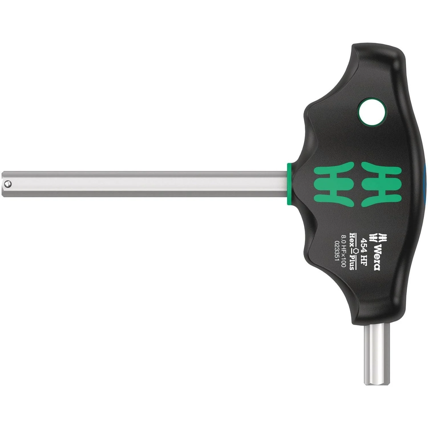 Wera 454 Hf T-Handle Hexagon Screwdriver Hex-Plus With Holding Function, 8x100-mm.