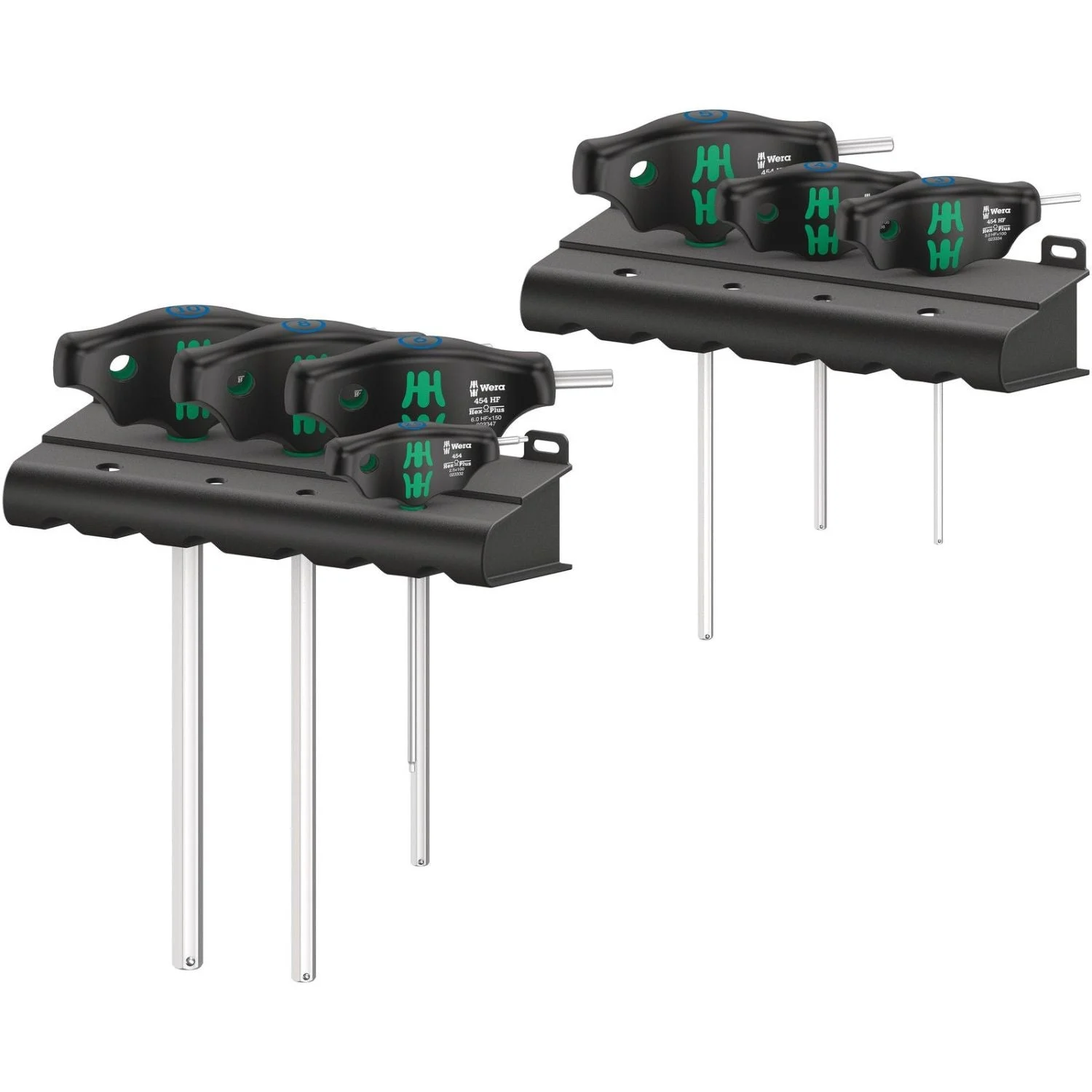 Wera 454/7 Hf Set 1 Screwdriver Set T-Handle Screwdrivers Hex-Plus With Holding Function, 7-Pieces