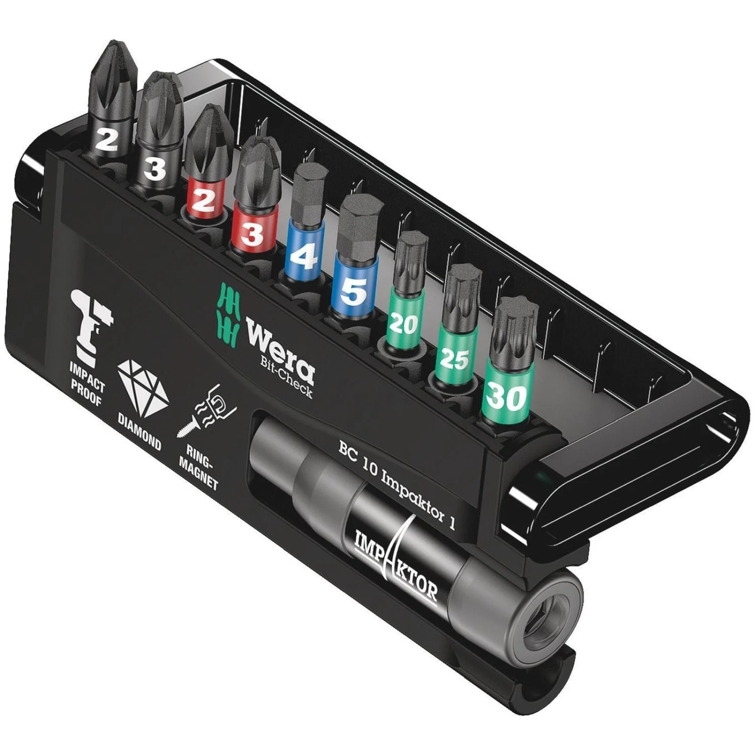 Wera Bit-Check 10 Impaktor 1, 10-Pieces