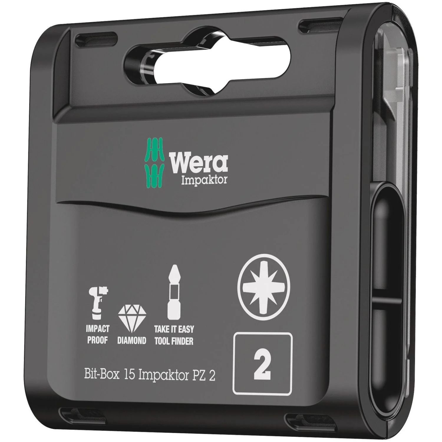 Wera Bit-Box 15 Impaktor Pz, Pz 2x25-mm., 15-Pieces