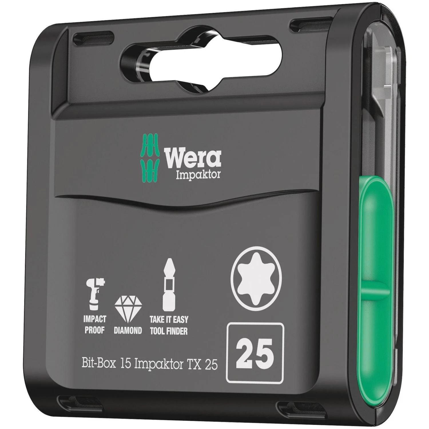 Wera Bit-Box 15 Impaktor Tx, Torx 25x25-mm., 15-Pieces