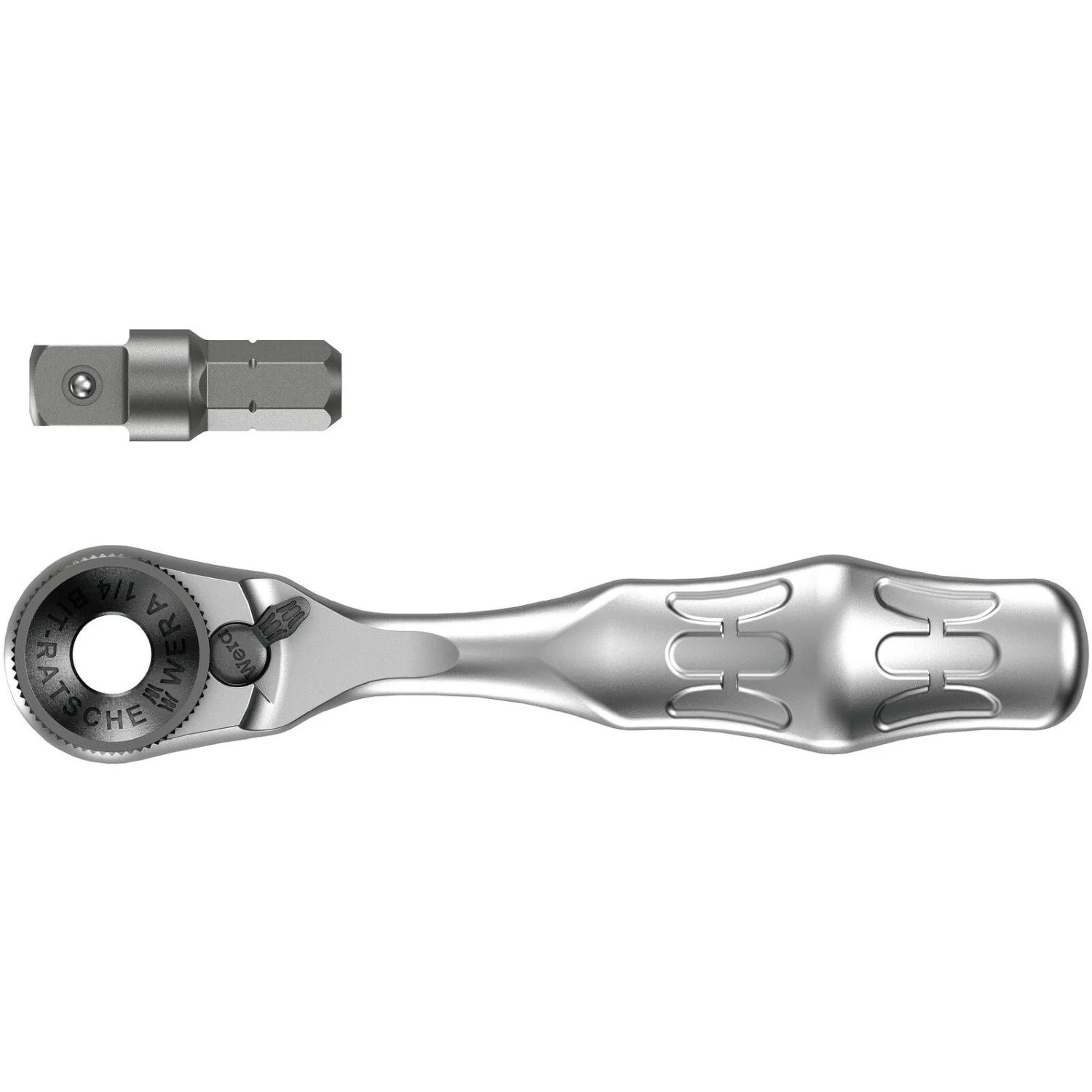 Wera 8001 A Zyklop Mini 1 Bit Ratchet ¼-in. SB With ¼-in. Drive, 2-Pieces