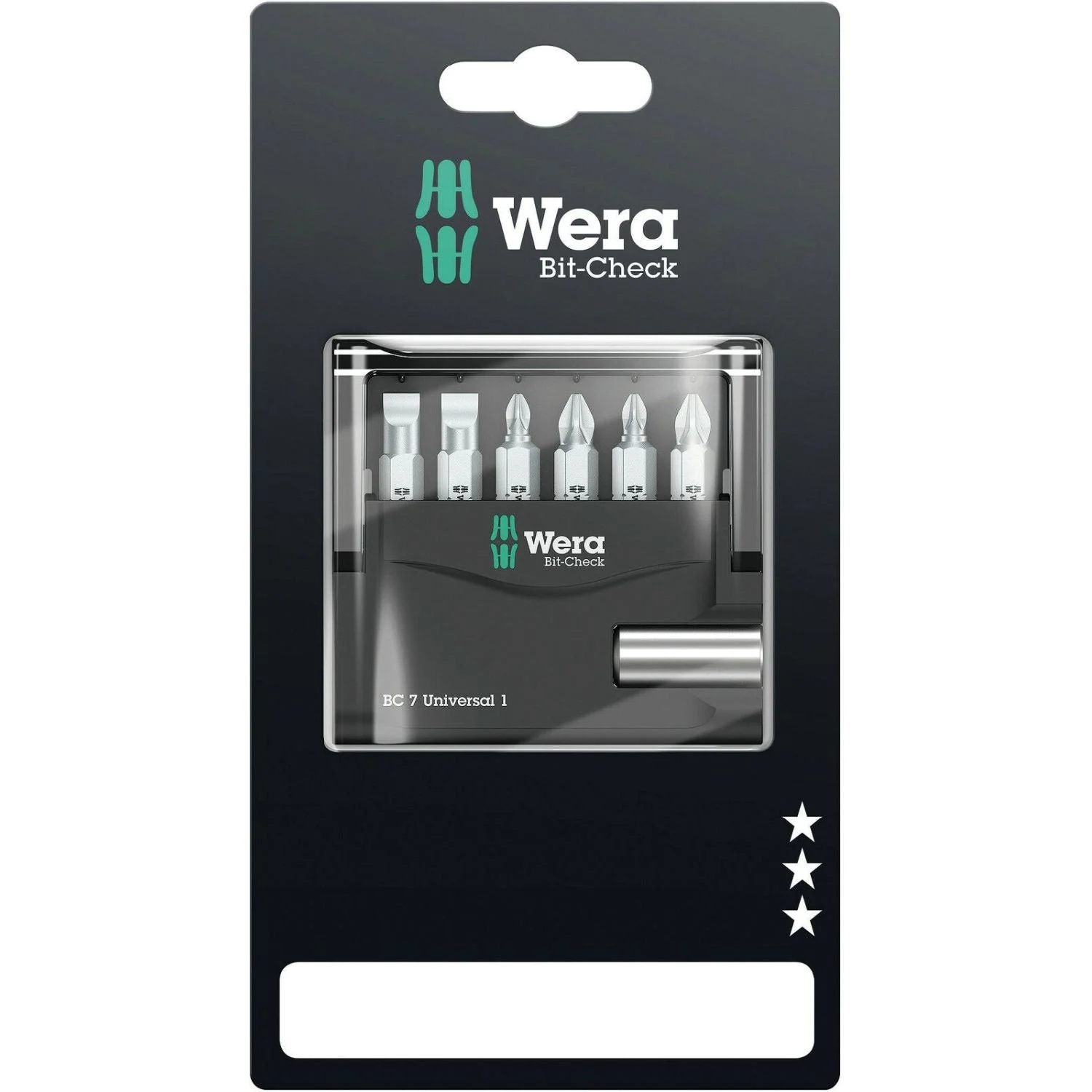 Wera Bit-Check 7 Universal 1 SB, 7-Pieces