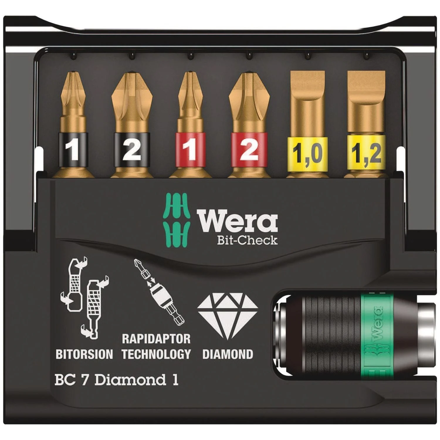 Wera Bit-Check 7 Diamond 1 SB, 7-Pieces