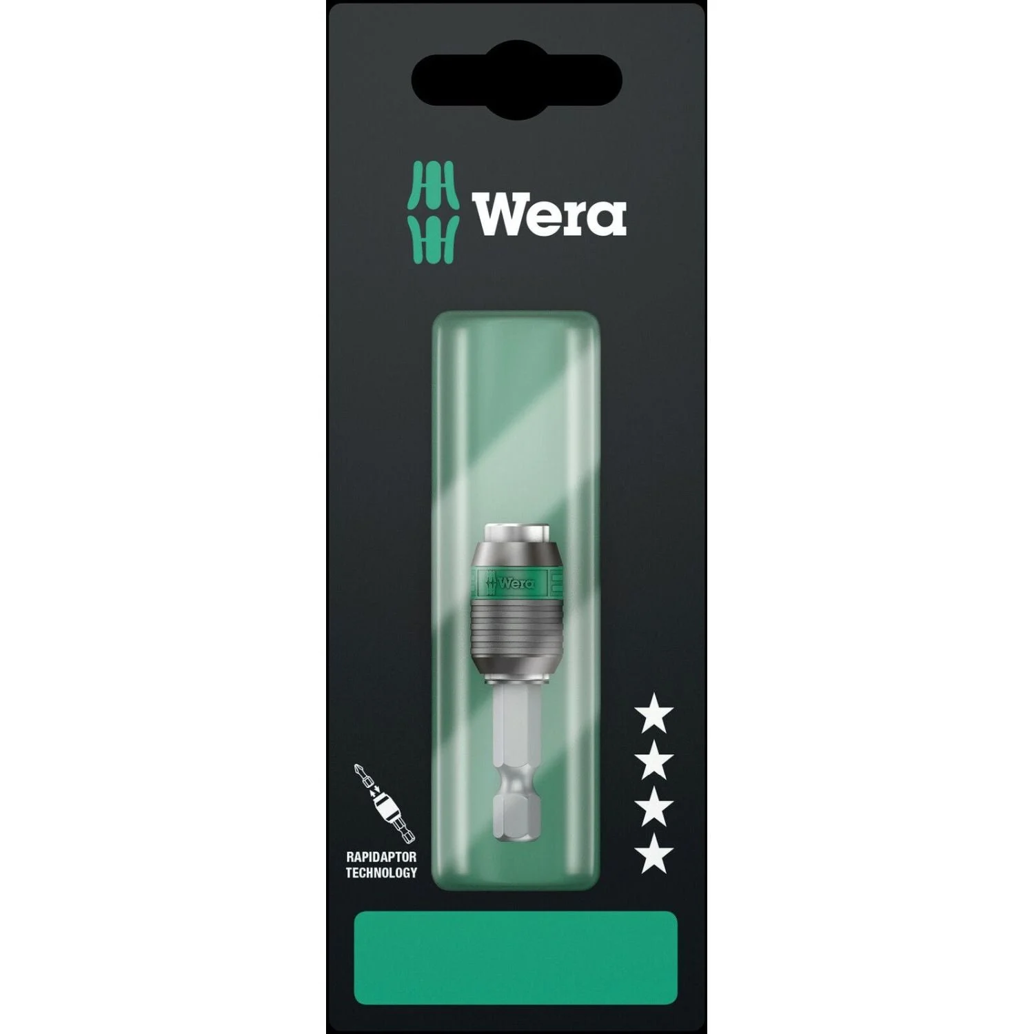 Wera 889/4/1 K SB Rapidaptor Universal Bit Holder, 1/4-in.x50-mm.