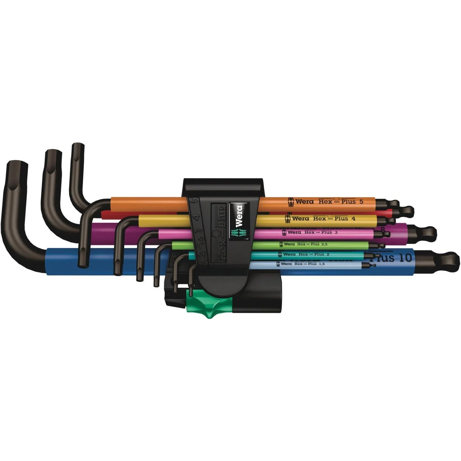 Wera 950/9 Hex-Plus Multicolour 1 SB L-Key Set, Metric, Blacklaser, 9-Pieces